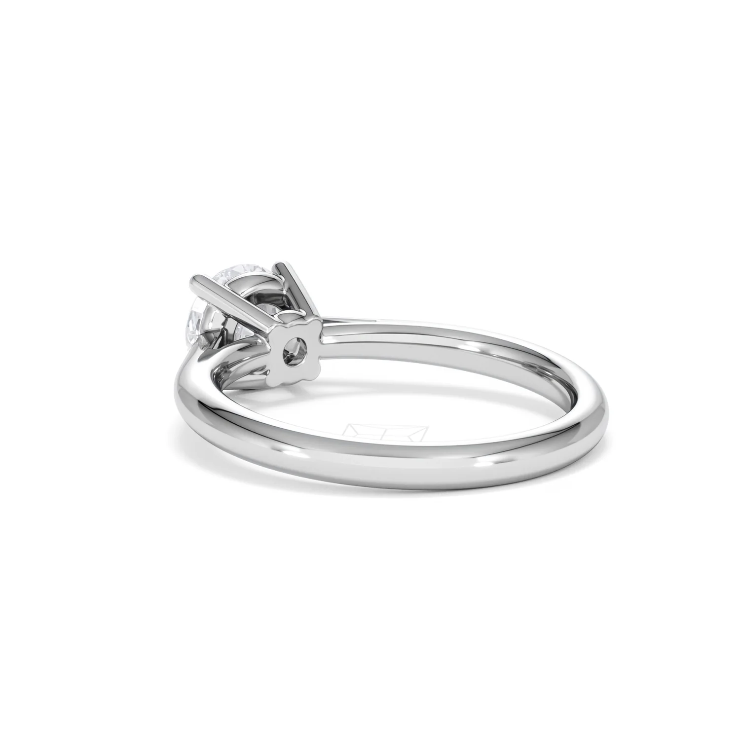 1 Carat Diamond Engagement Ring Elysia Lab FVS1 IGI Certified Platinum - Image 56