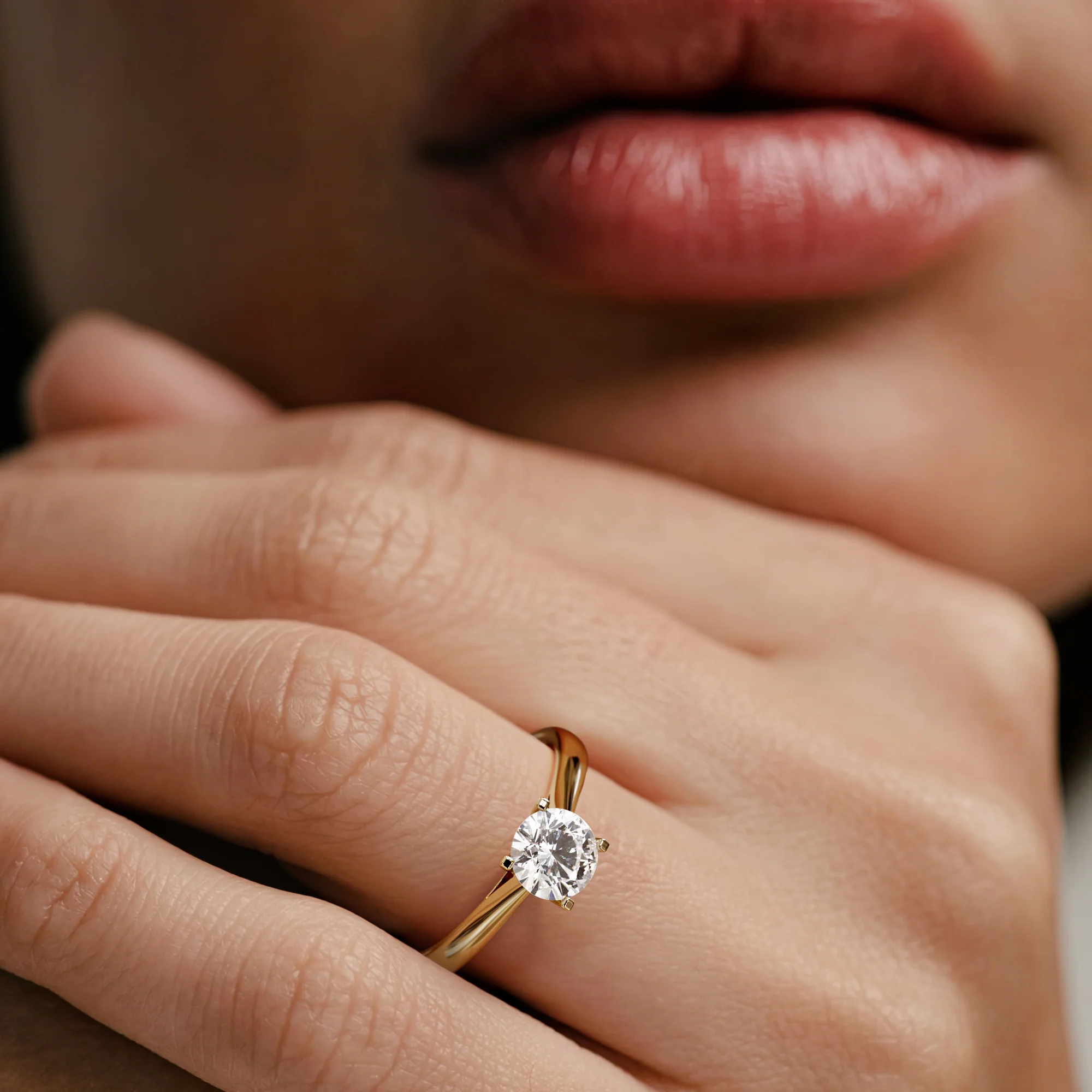 1 Carat Diamond Engagement Ring Grace Lab FVS1 IGI Certified 18K Gold - Image 4
