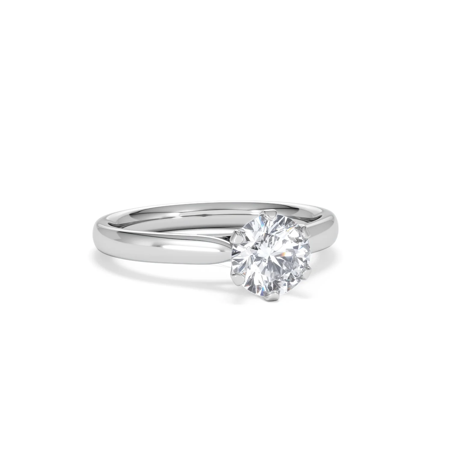 1 Carat Diamond Engagement Ring High Set Chloe Lab F/VS1 Platinum - Image 12