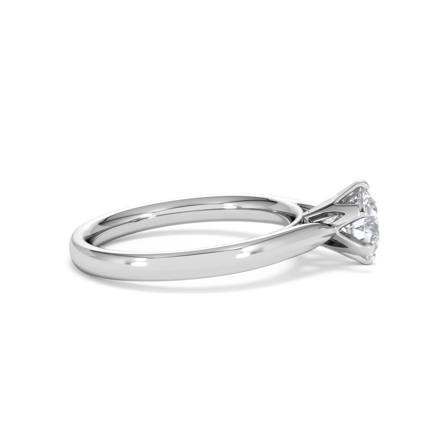 1 Carat Diamond Engagement Ring High Set Chloe Lab F/VS1 Platinum - Image 27