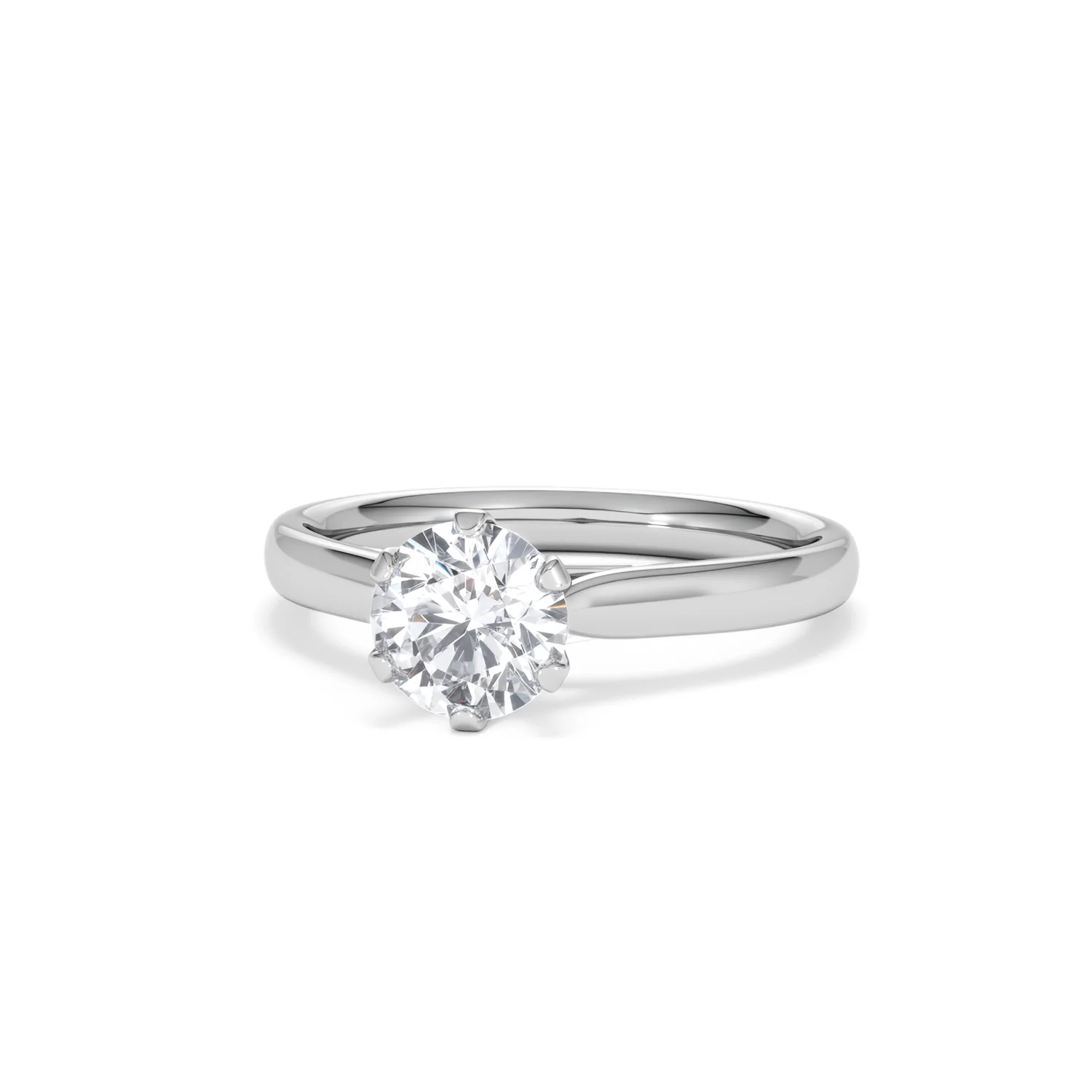 1 Carat Diamond Engagement Ring High Set Chloe Lab F/VS1 Platinum - Image 85