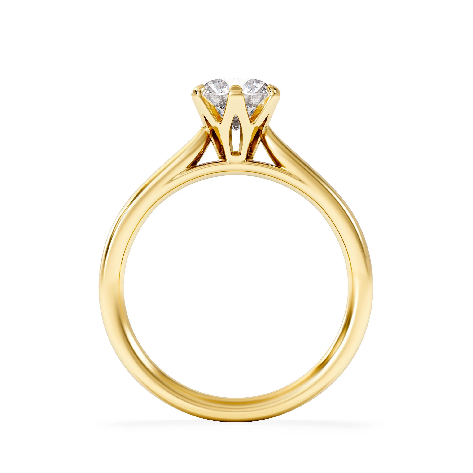 1 Carat Diamond Engagement Ring High Set Chloe Lab FVS1 18K Gold - Image 3