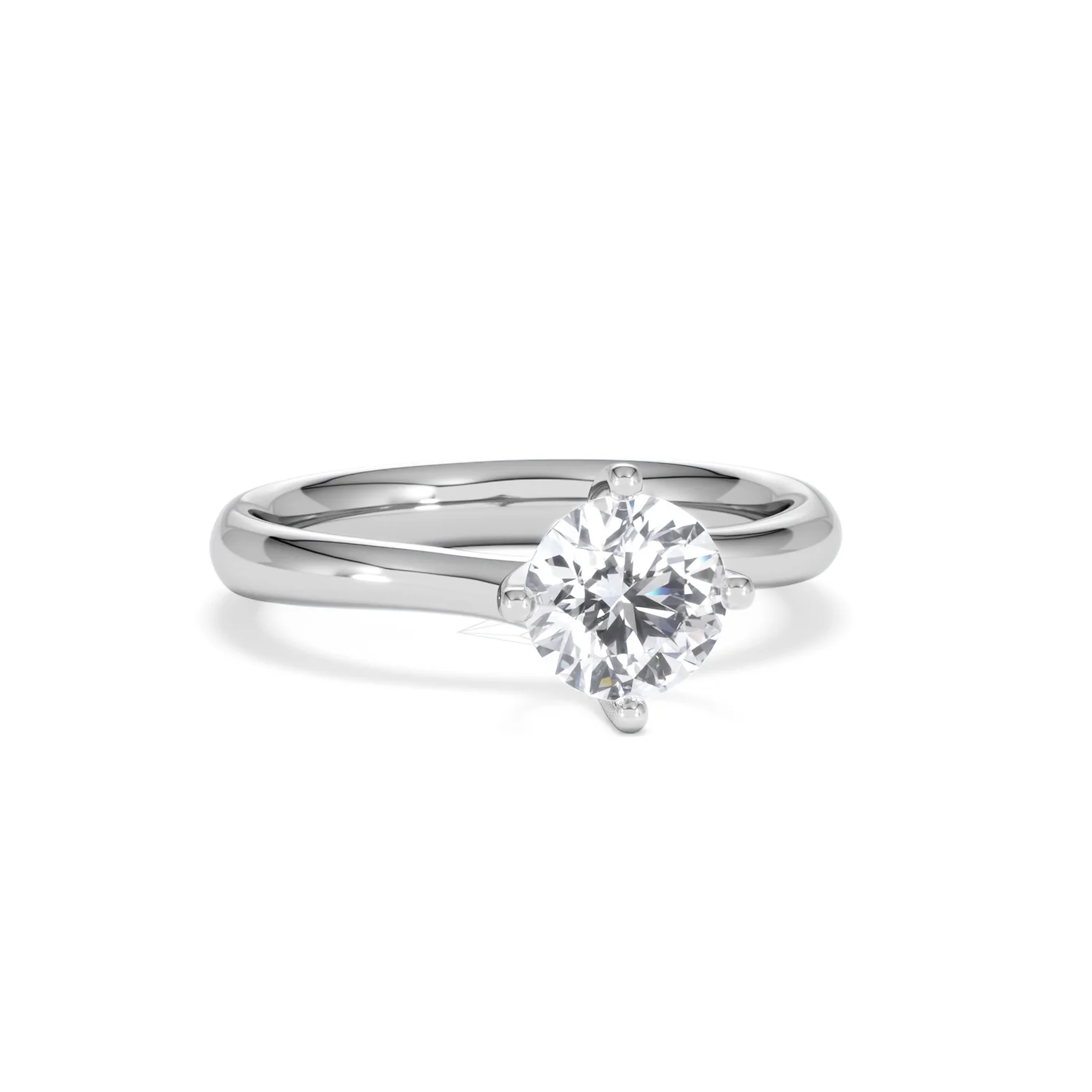 1 Carat Diamond Engagement Ring Lily Lab F/VS1 18K White Gold - Image 11