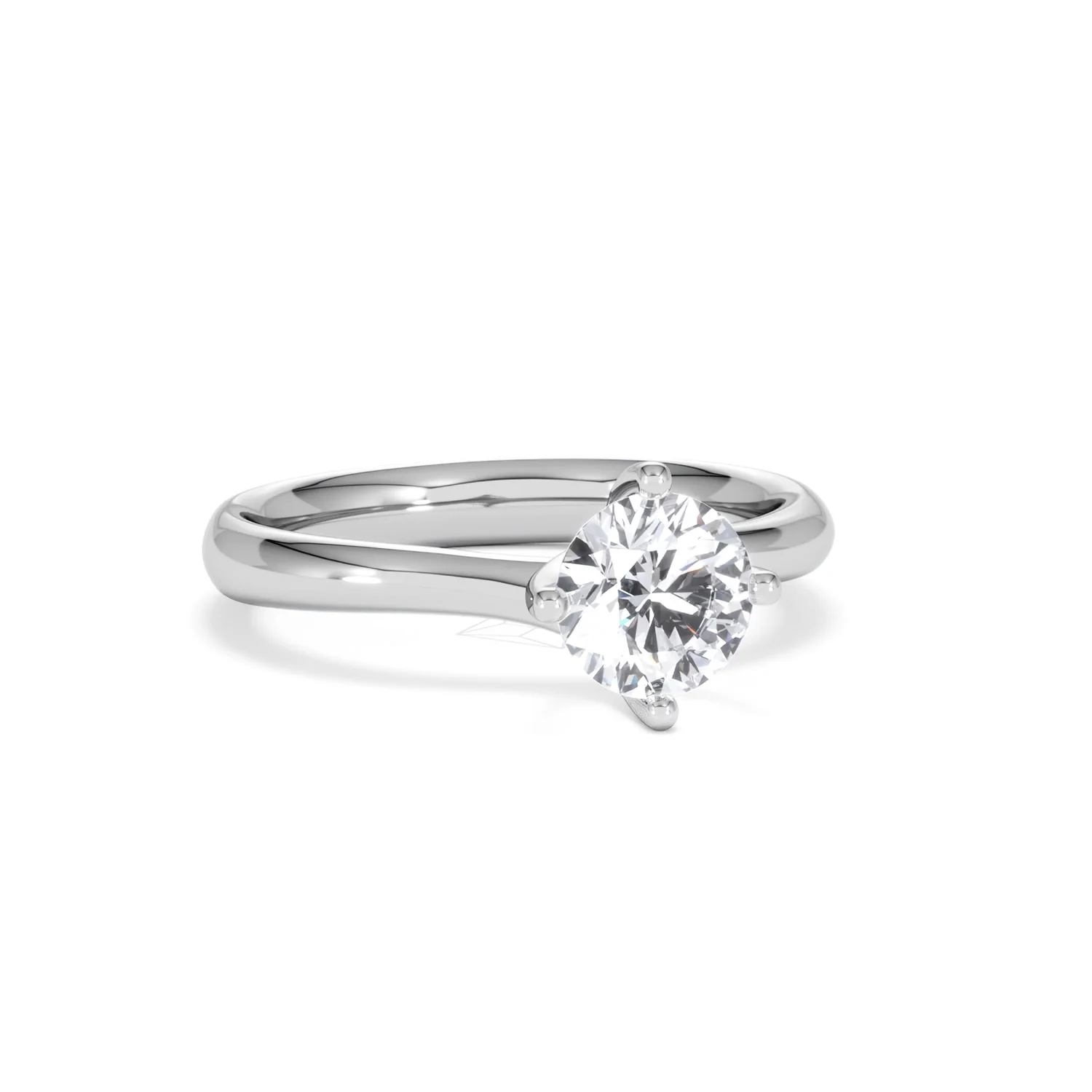 1 Carat Diamond Engagement Ring Lily Lab F/VS1 18K White Gold - Image 12