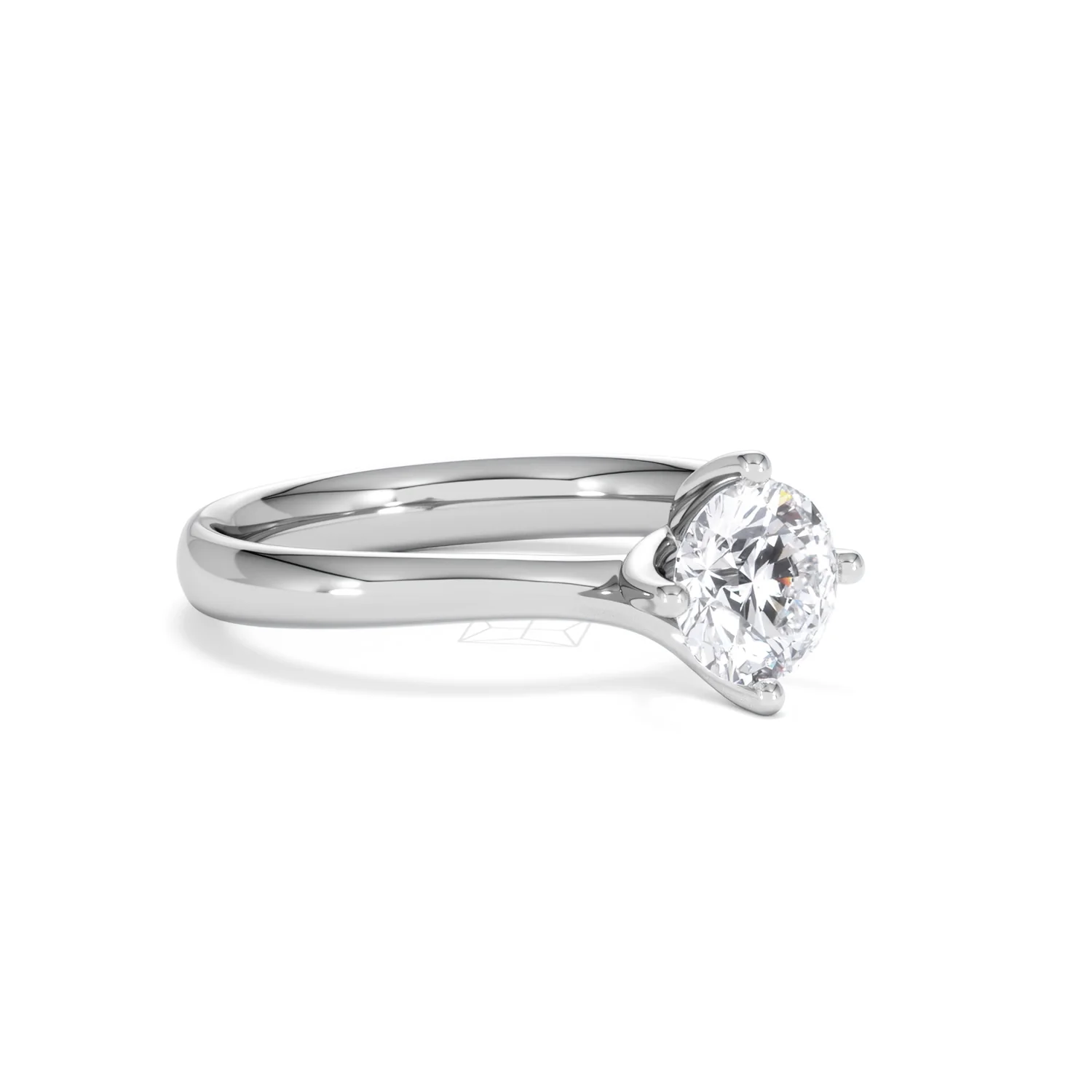1 Carat Diamond Engagement Ring Lily Lab F/VS1 18K White Gold - Image 16