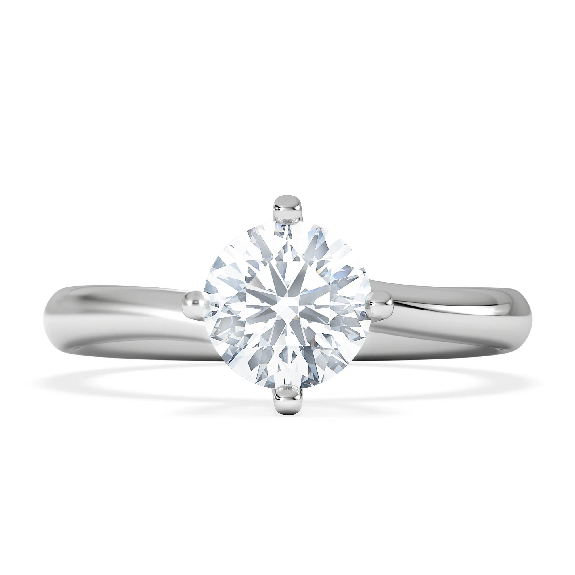 1 Carat Diamond Engagement Ring Lily Lab F/VS1 18K White Gold - Image 6