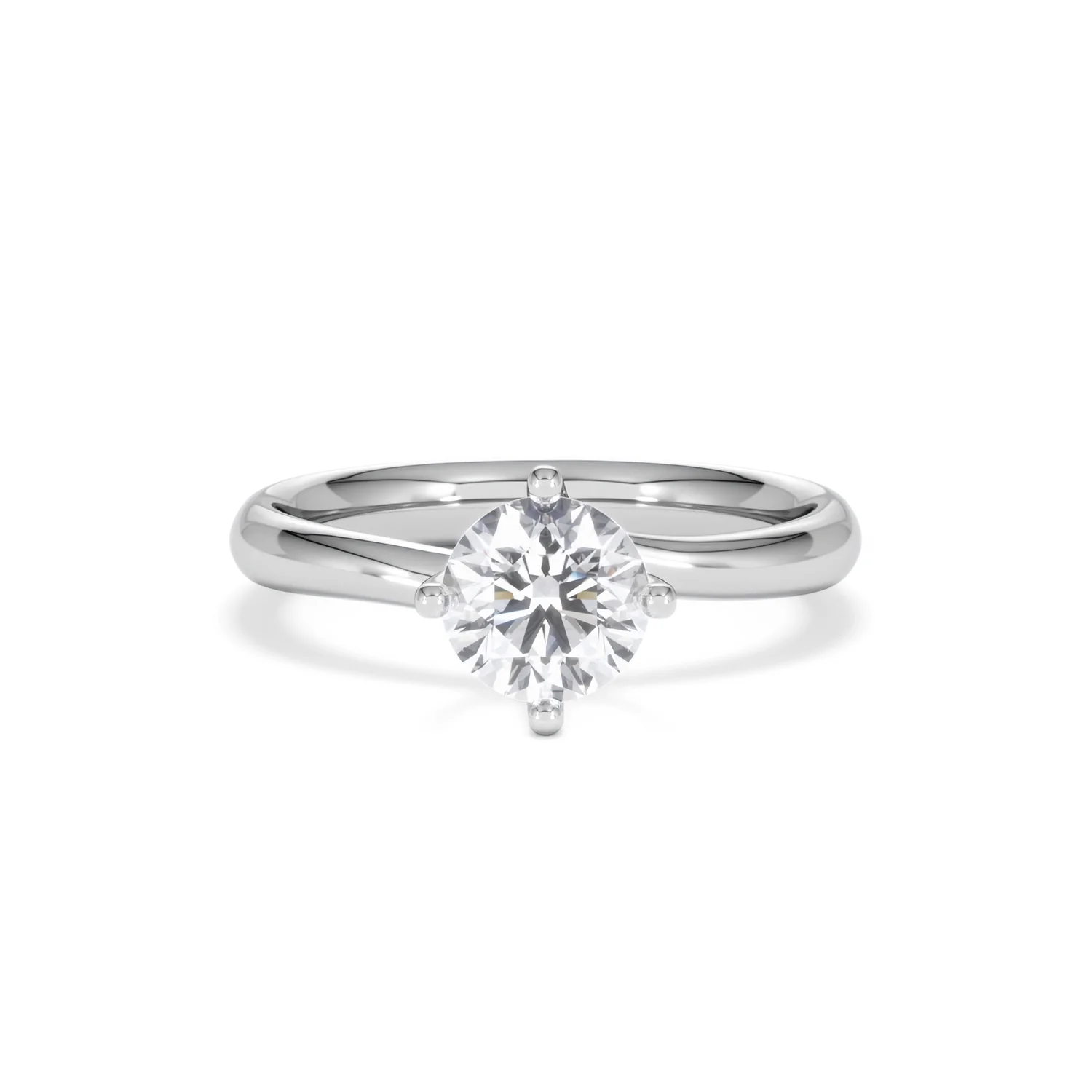 1 Carat Diamond Engagement Ring Lily Lab F/VS1 18K White Gold - Image 8
