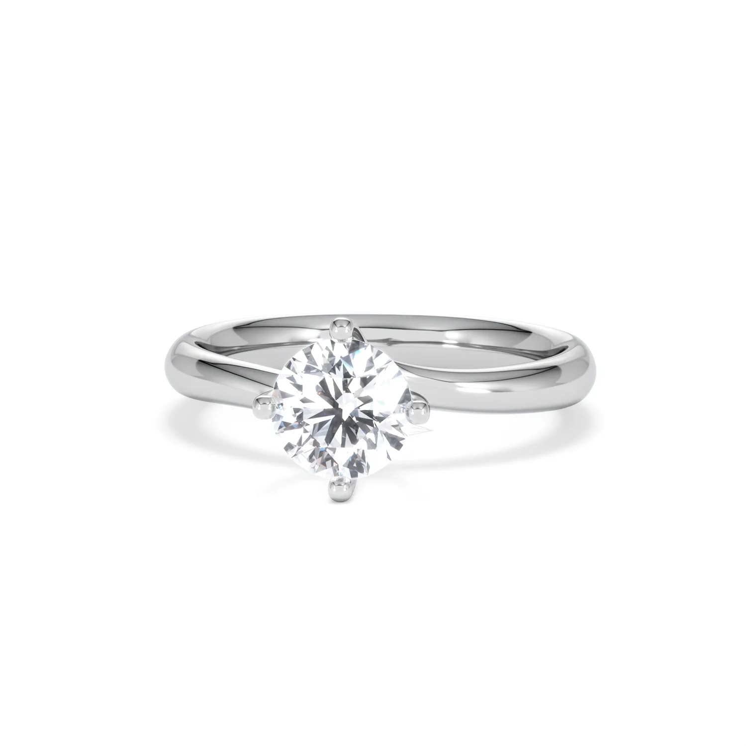 1 Carat Diamond Engagement Ring Lily Lab F/VS1 18K White Gold - Image 86