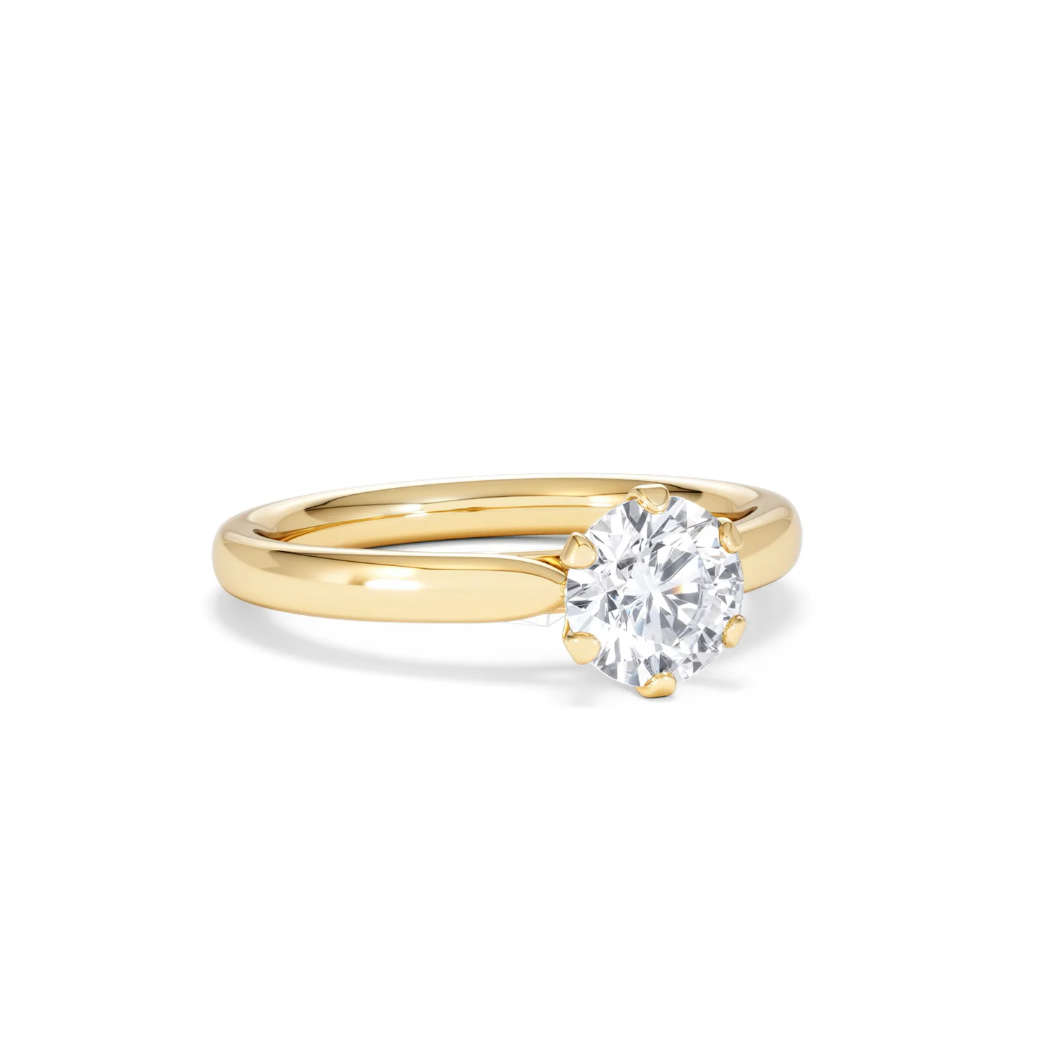 1 Carat Diamond Engagement Ring Low Set Chloe Lab F/VS1 18K Gold - Image 13