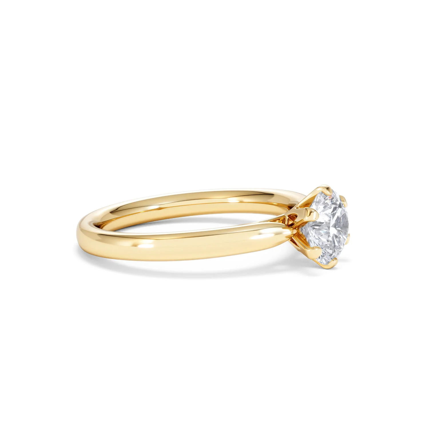 1 Carat Diamond Engagement Ring Low Set Chloe Lab F/VS1 18K Gold - Image 21