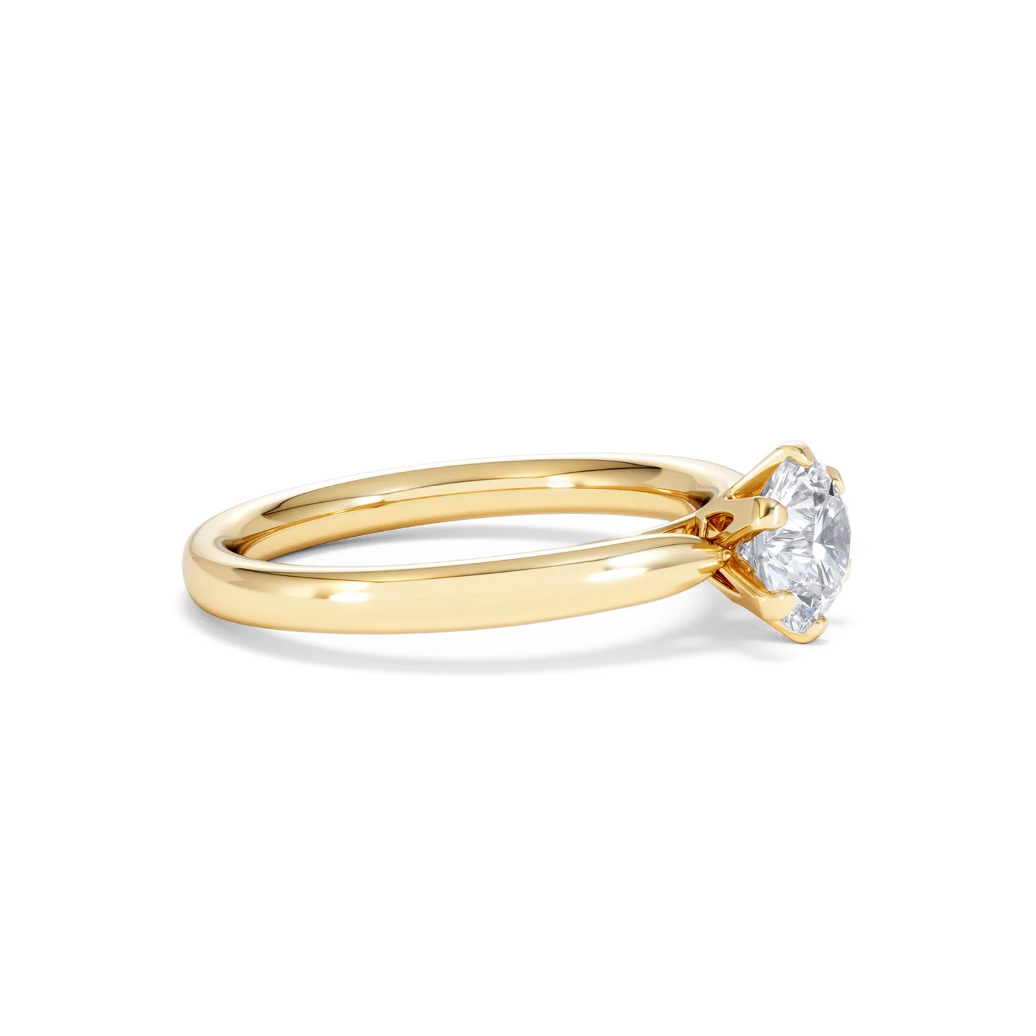 1 Carat Diamond Engagement Ring Low Set Chloe Lab F/VS1 18K Gold - Image 22