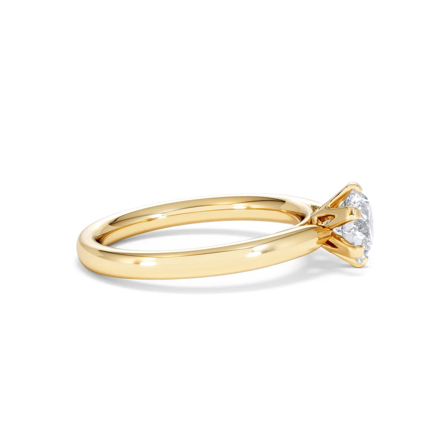 1 Carat Diamond Engagement Ring Low Set Chloe Lab F/VS1 18K Gold - Image 26