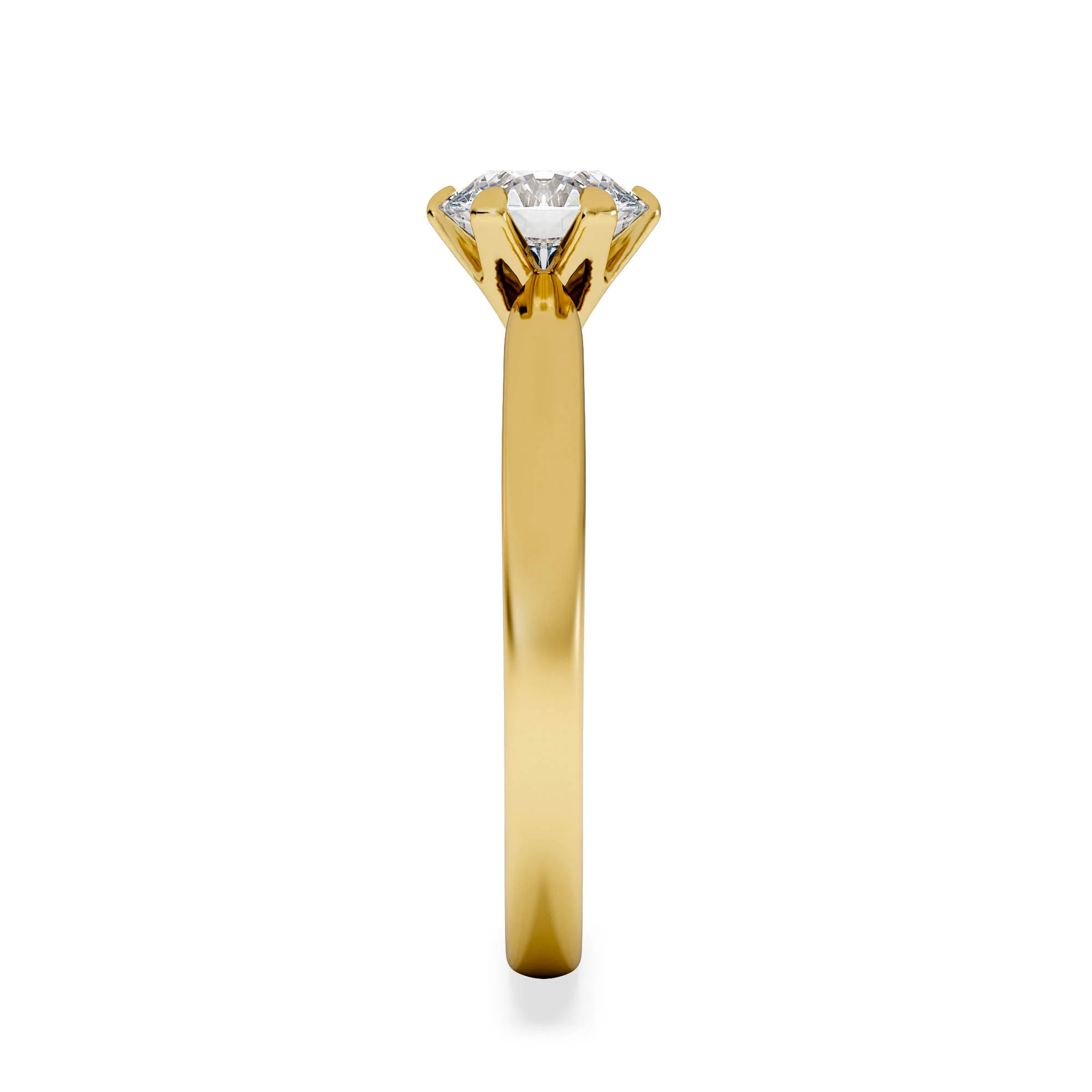1 Carat Diamond Engagement Ring Low Set Chloe Lab F/VS1 18K Gold - Image 5