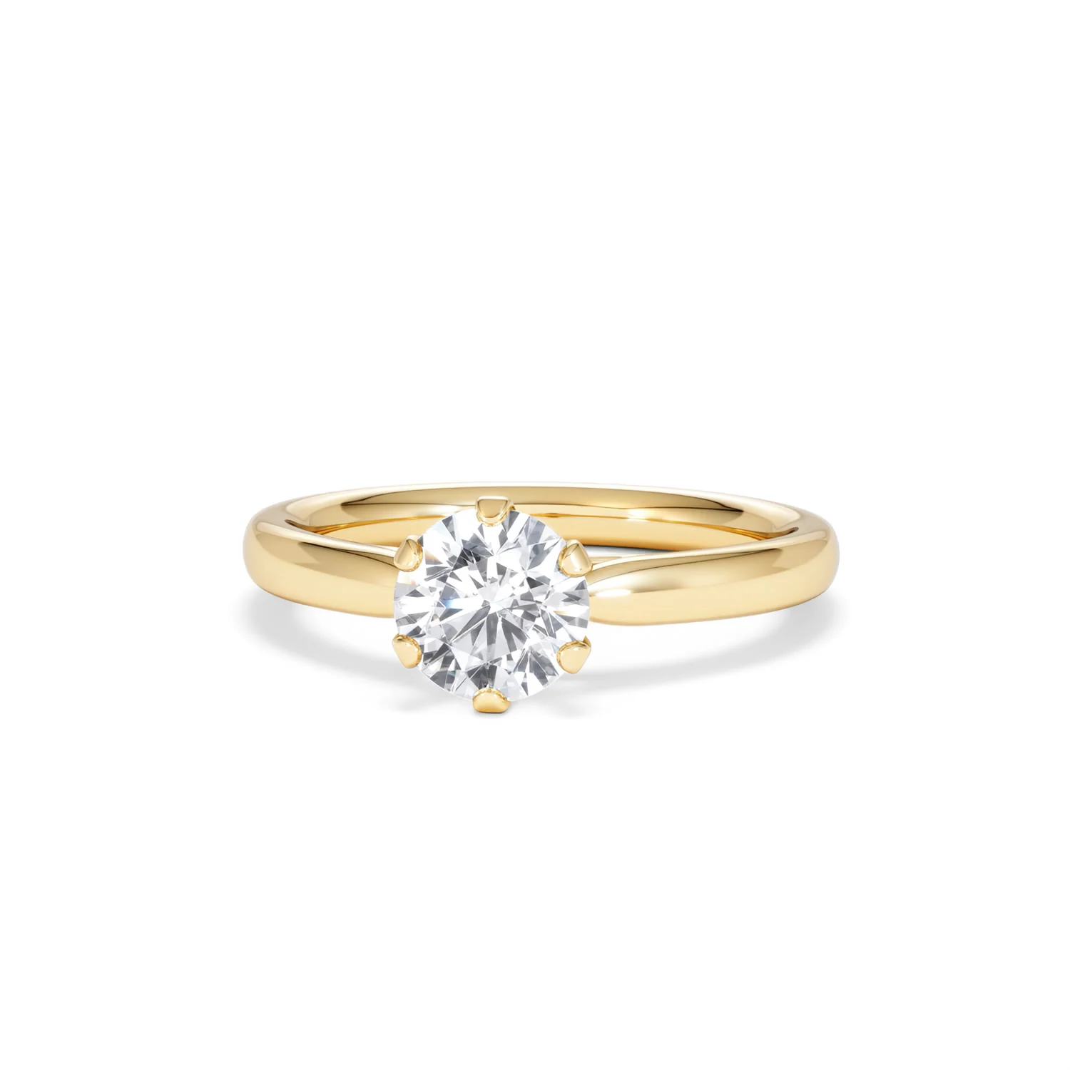1 Carat Diamond Engagement Ring Low Set Chloe Lab F/VS1 18K Gold - Image 86