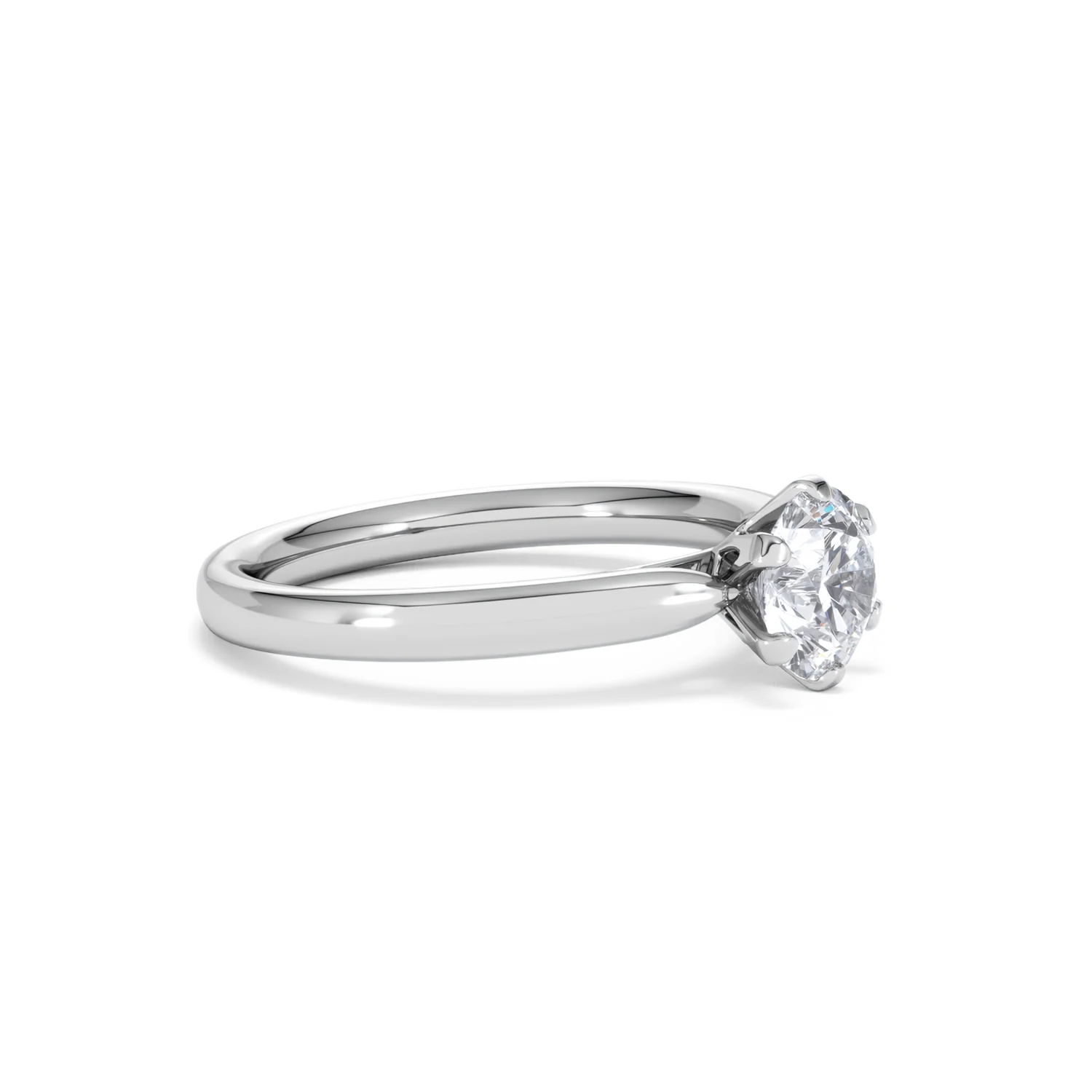 1 Carat Diamond Engagement Ring Low Set Chloe Lab F/VS1 18K White Gold - Image 20