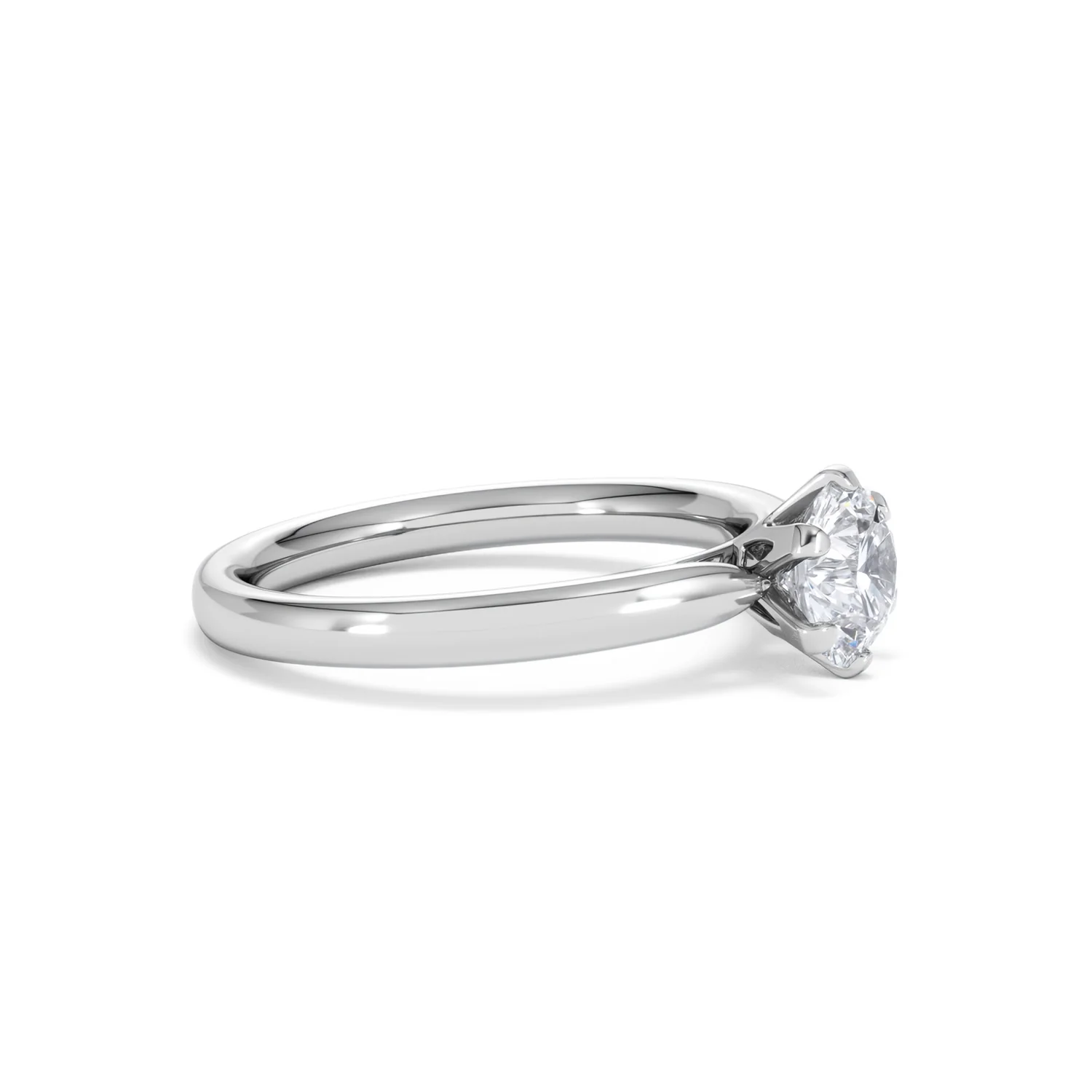 1 Carat Diamond Engagement Ring Low Set Chloe Lab F/VS1 18K White Gold - Image 22