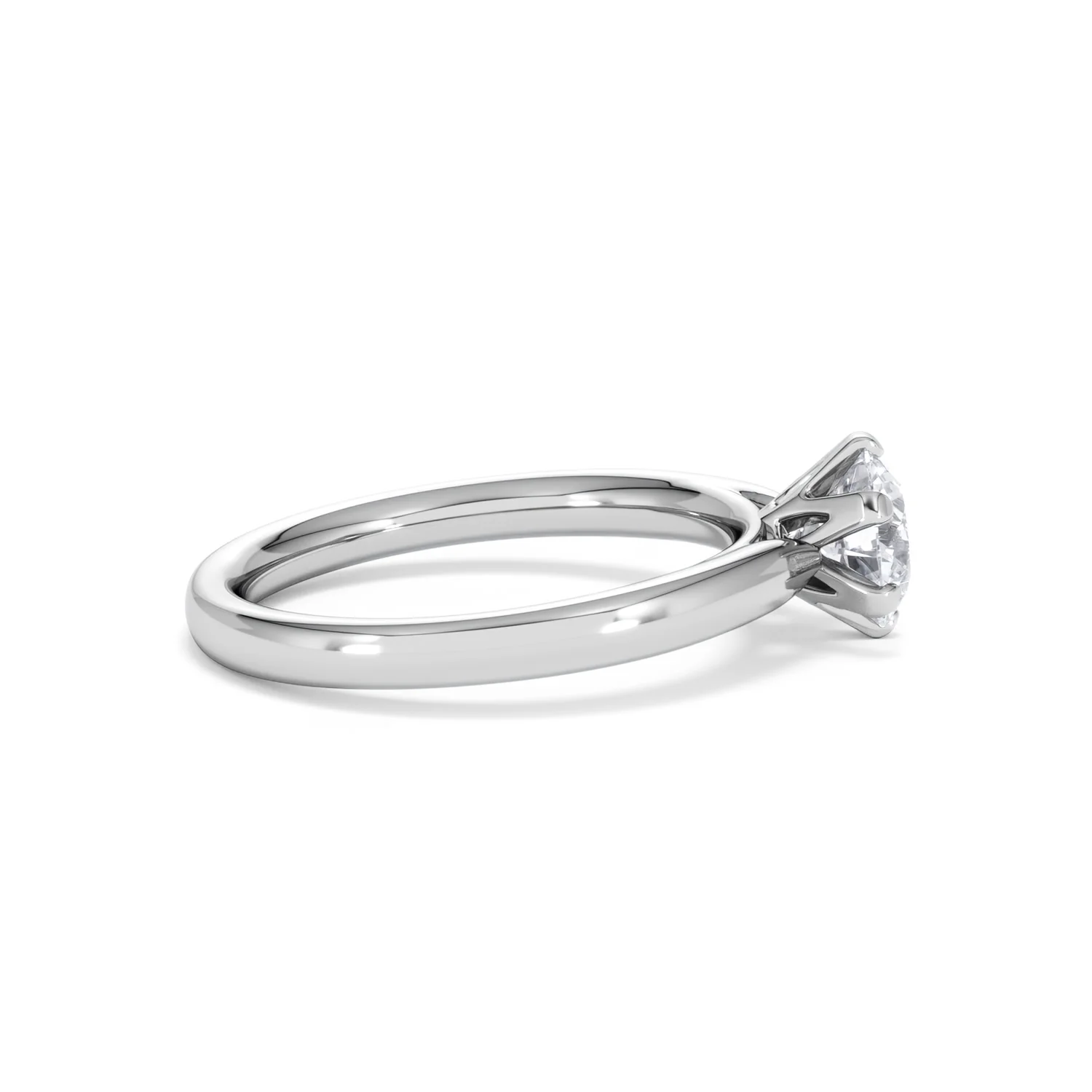 1 Carat Diamond Engagement Ring Low Set Chloe Lab F/VS1 18K White Gold - Image 28