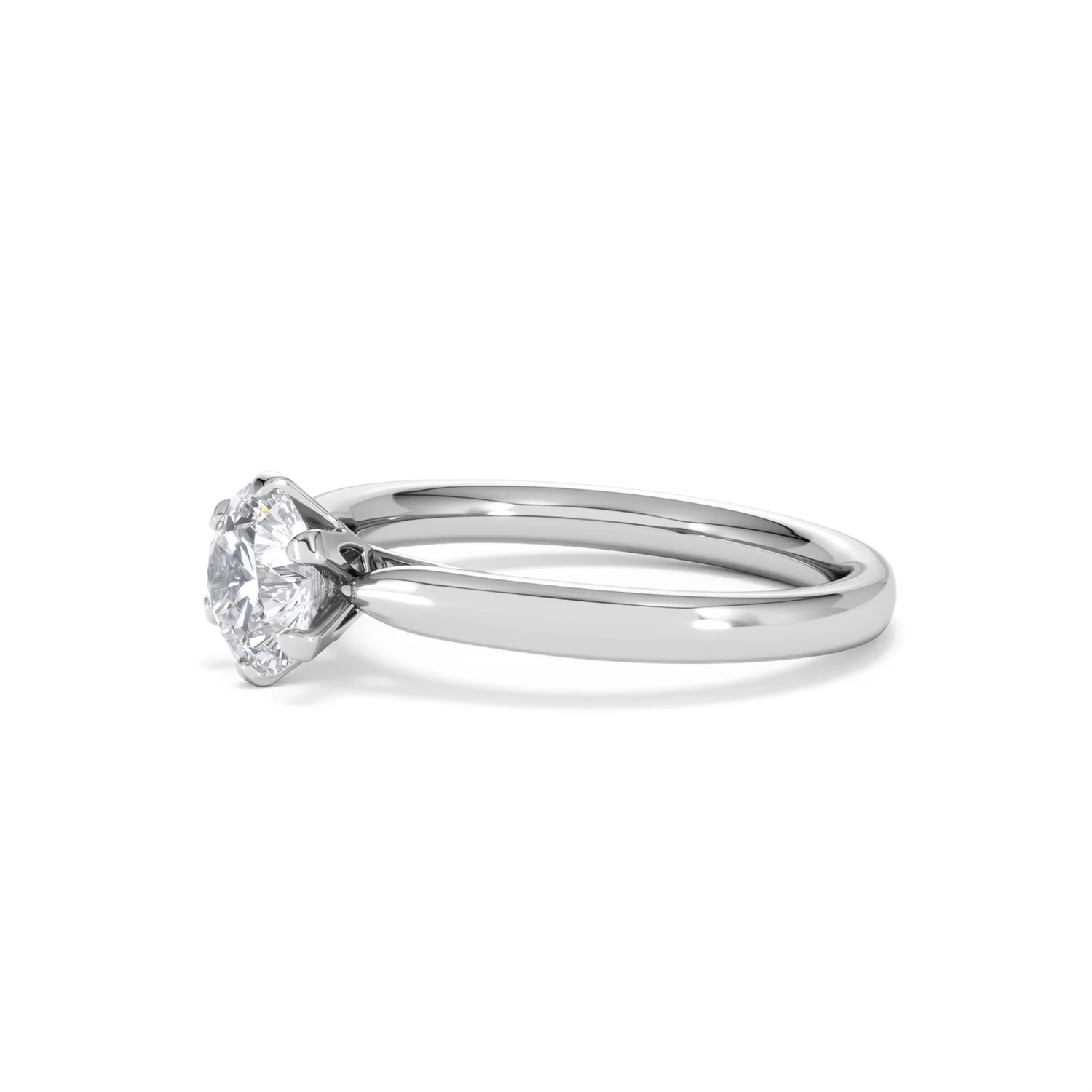 1 Carat Diamond Engagement Ring Low Set Chloe Lab F/VS1 18K White Gold - Image 75