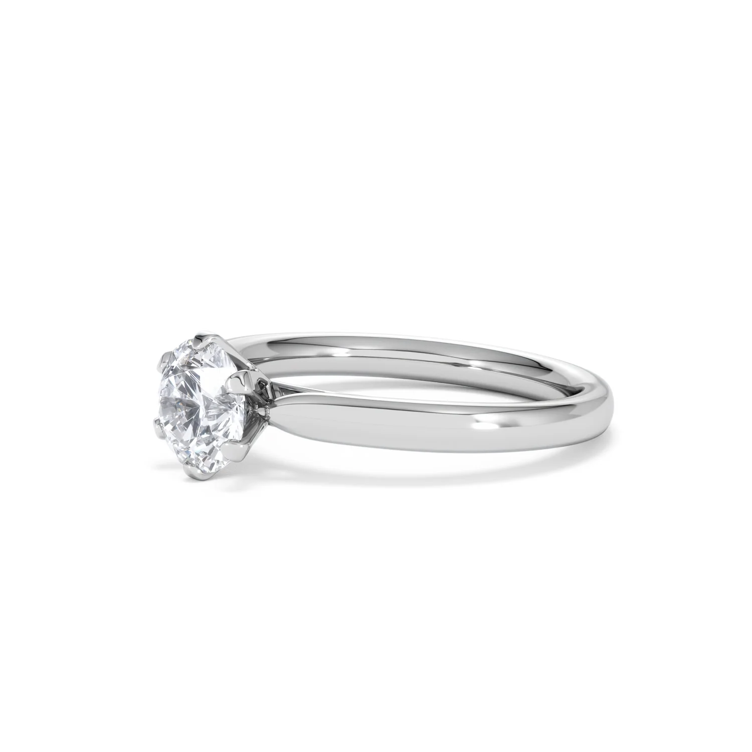 1 Carat Diamond Engagement Ring Low Set Chloe Lab F/VS1 18K White Gold - Image 77