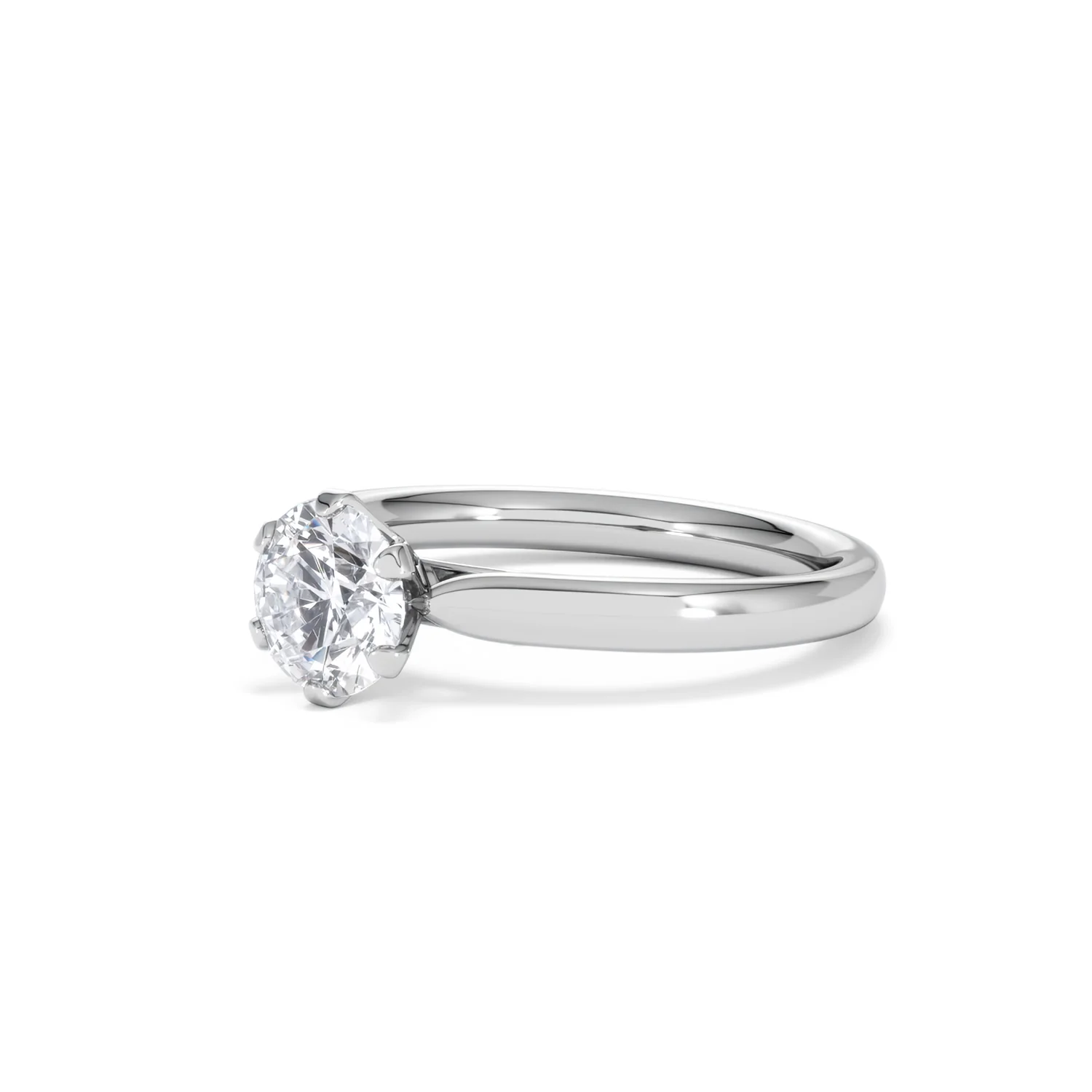 1 Carat Diamond Engagement Ring Low Set Chloe Lab F/VS1 18K White Gold - Image 79