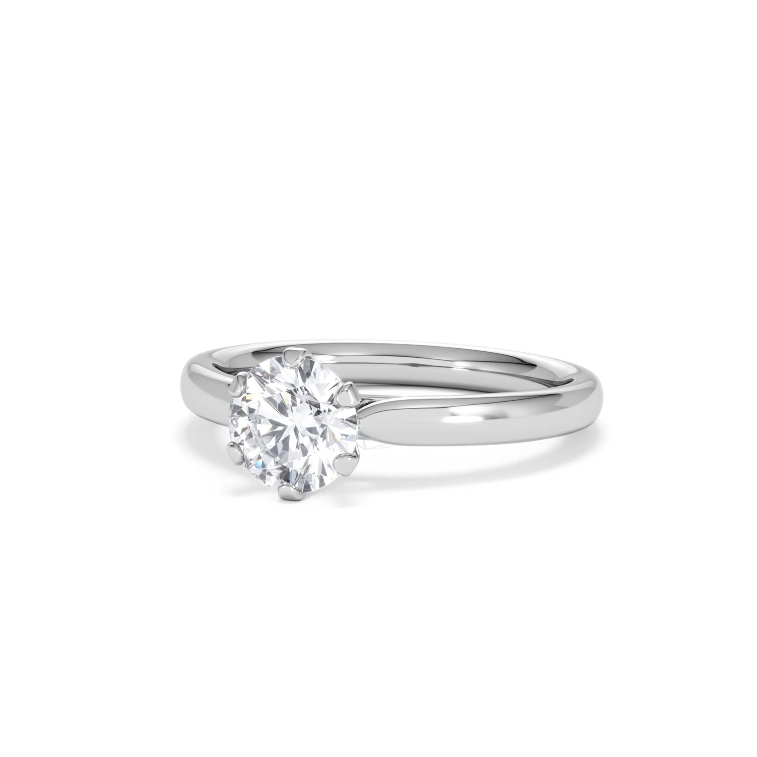 1 Carat Diamond Engagement Ring Low Set Chloe Lab F/VS1 18K White Gold - Image 83