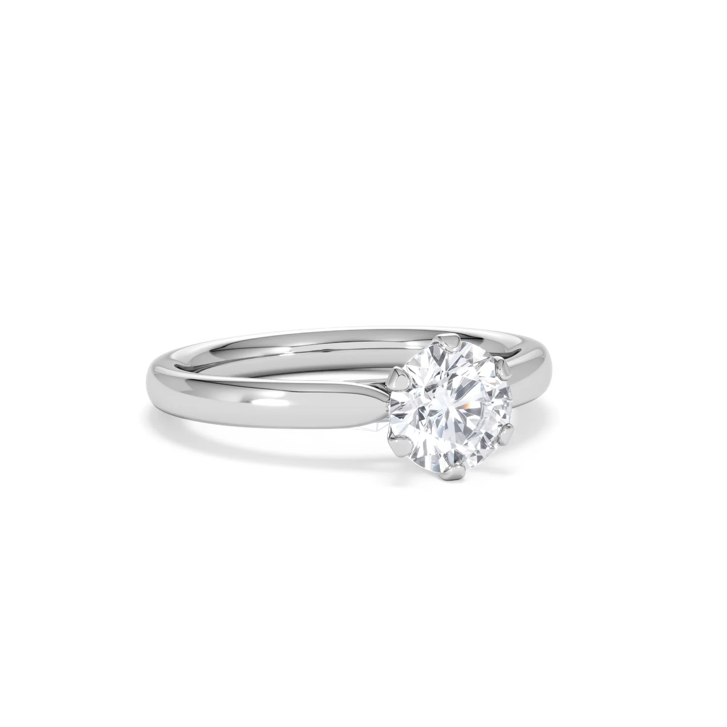 1 Carat Diamond Engagement Ring Low Set Chloe Lab F/VS1 Platinum - Image 13