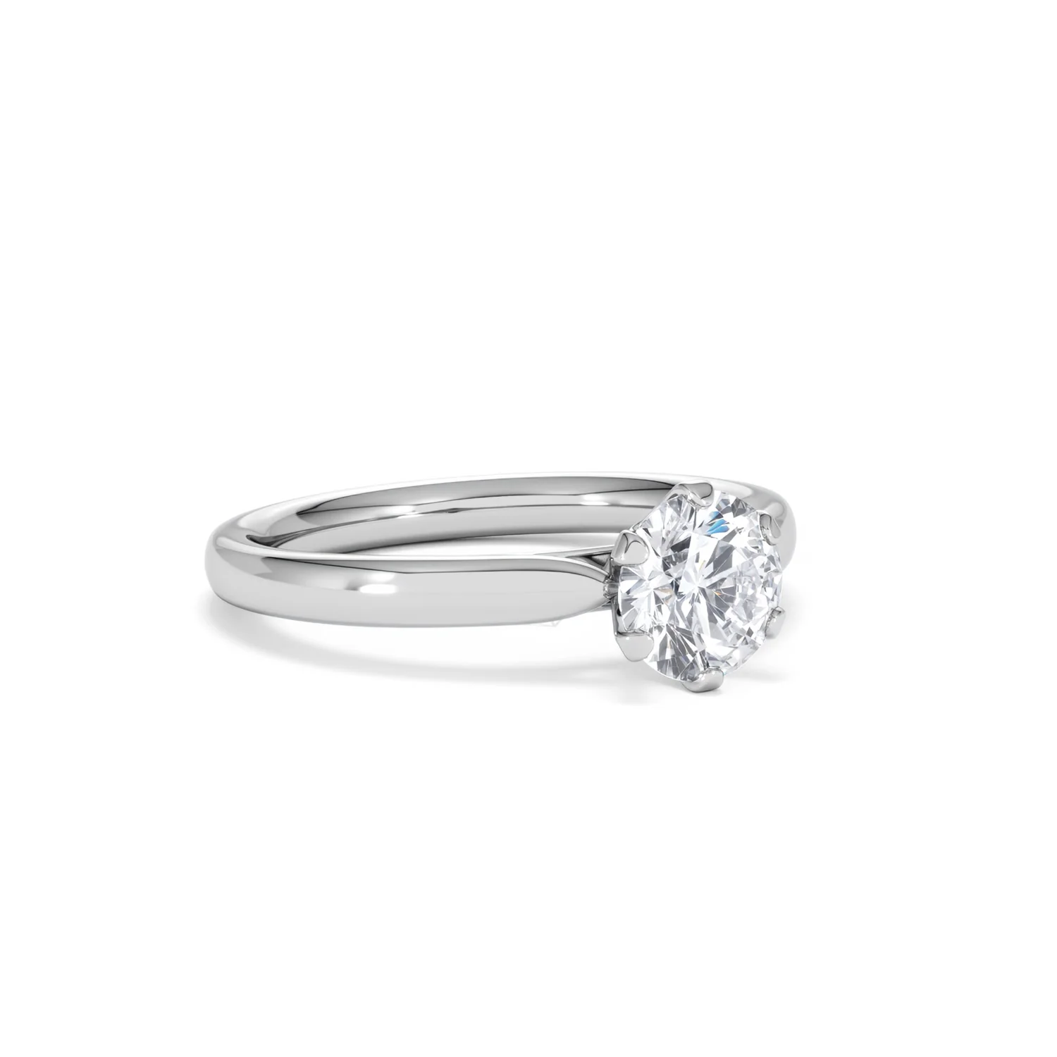 1 Carat Diamond Engagement Ring Low Set Chloe Lab F/VS1 Platinum - Image 15