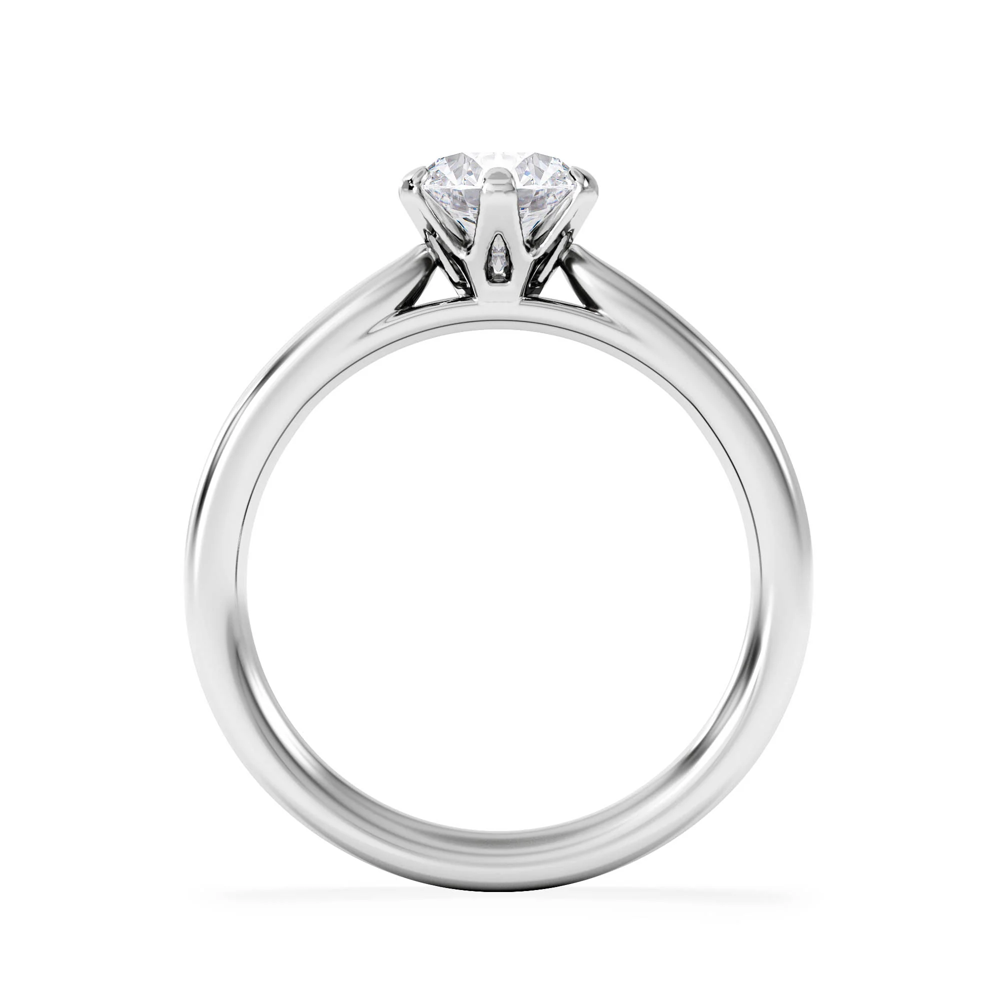 1 Carat Diamond Engagement Ring Low Set Chloe Lab F/VS1 Platinum - Image 3