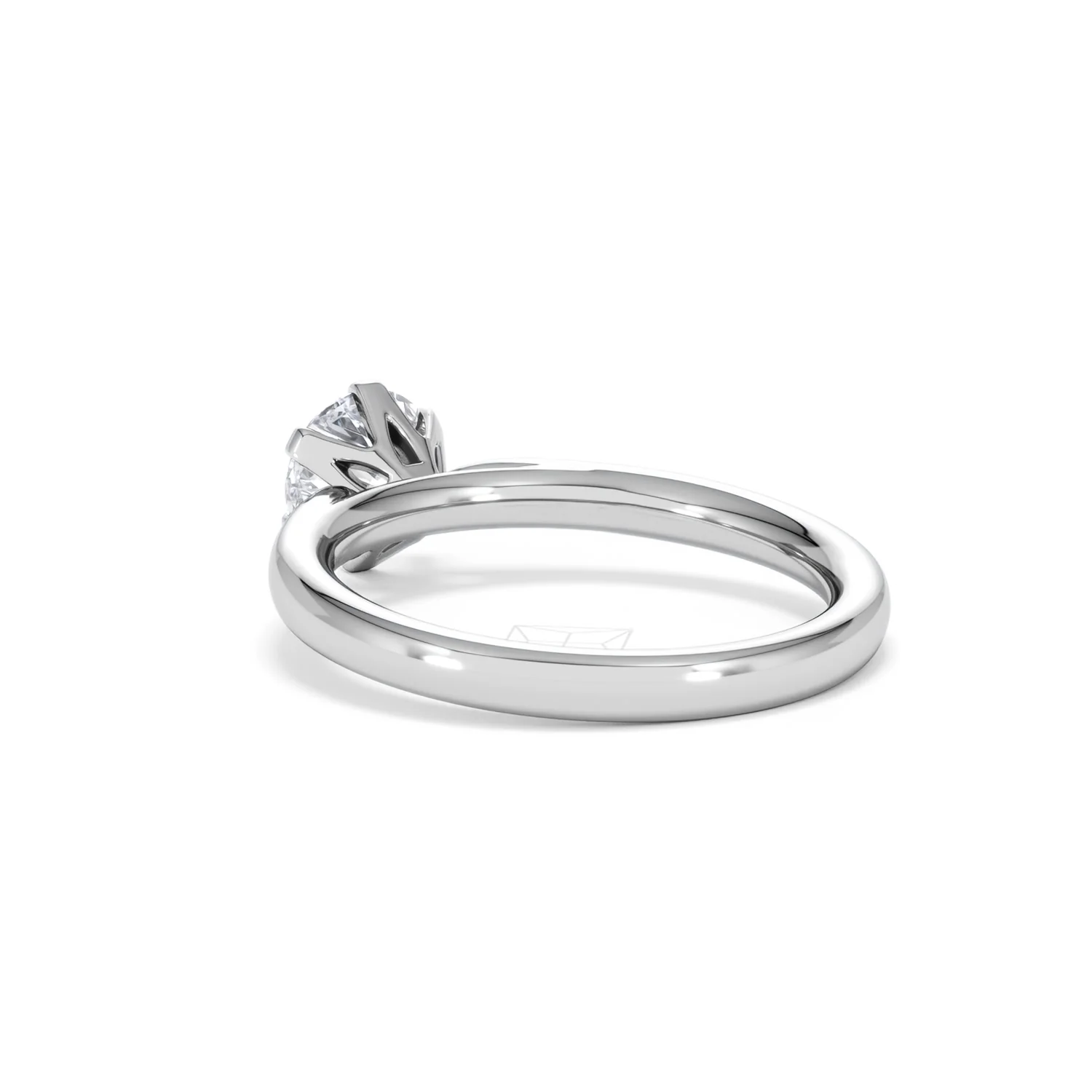1 Carat Diamond Engagement Ring Low Set Chloe Lab F/VS1 Platinum - Image 56