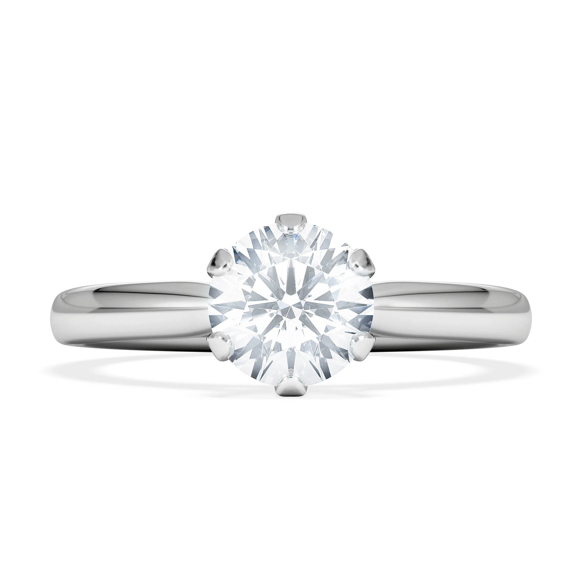 1 Carat Diamond Engagement Ring Low Set Chloe Lab F/VS1 Platinum - Image 6