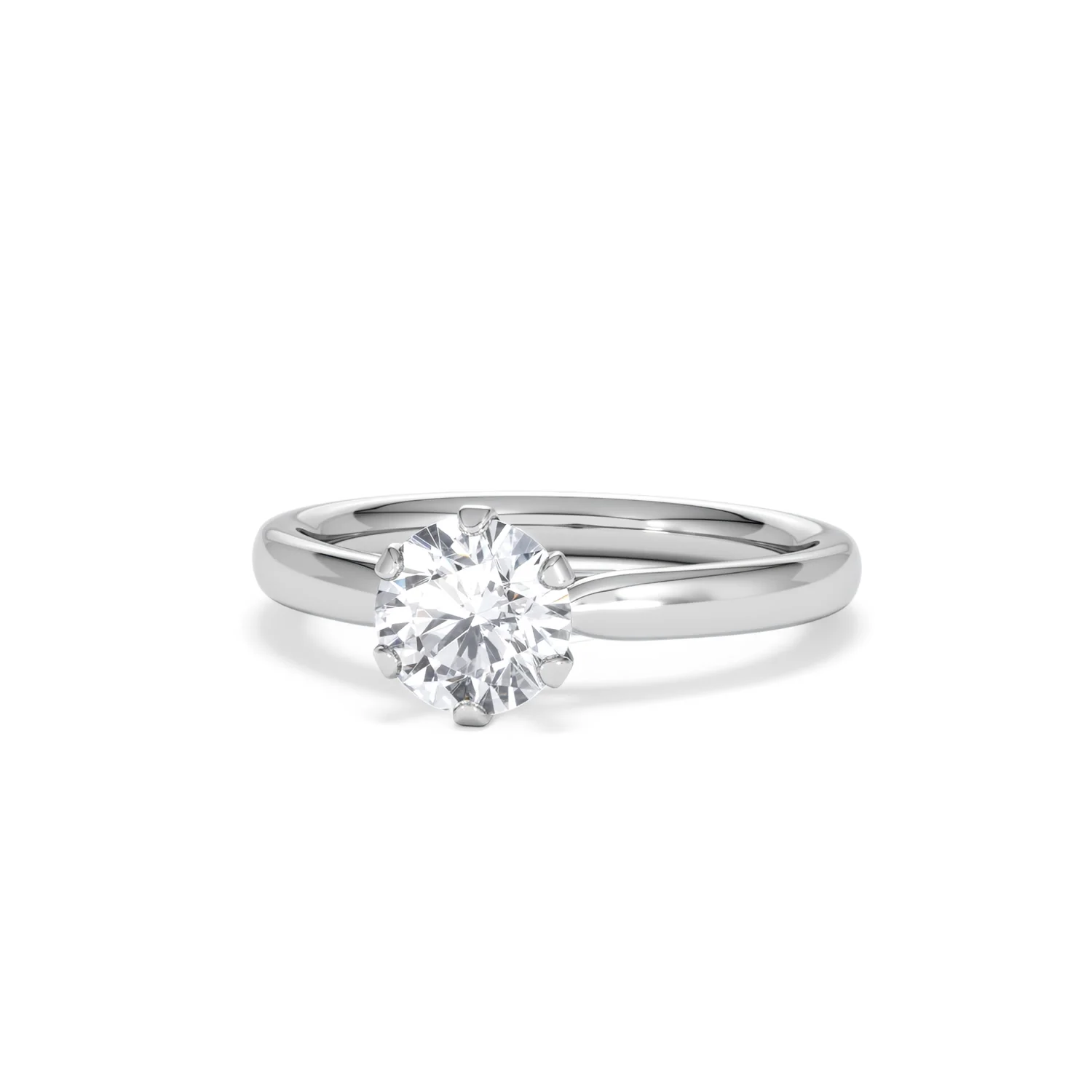 1 Carat Diamond Engagement Ring Low Set Chloe Lab F/VS1 Platinum - Image 85
