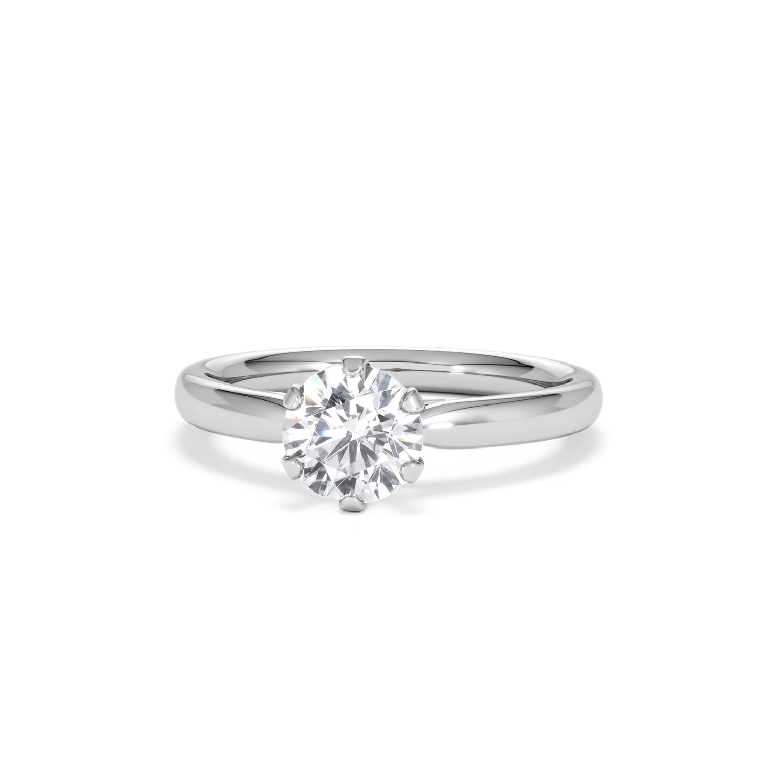 1 Carat Diamond Engagement Ring Low Set Chloe Lab F/VS1 Platinum - Image 86