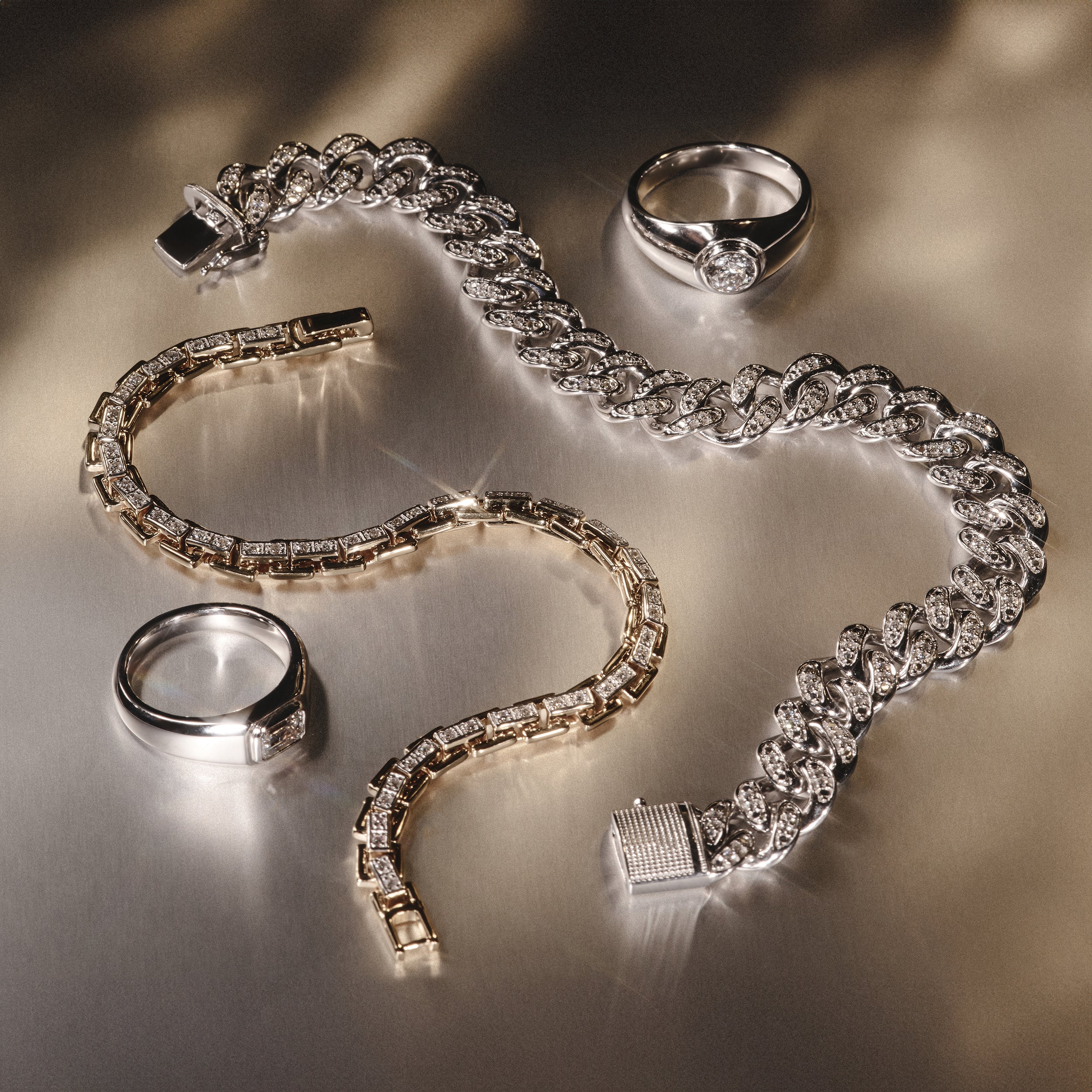 1.20CT Mens Lab Diamond Cuban Link Bracelet in Sterling Silver - Image 7