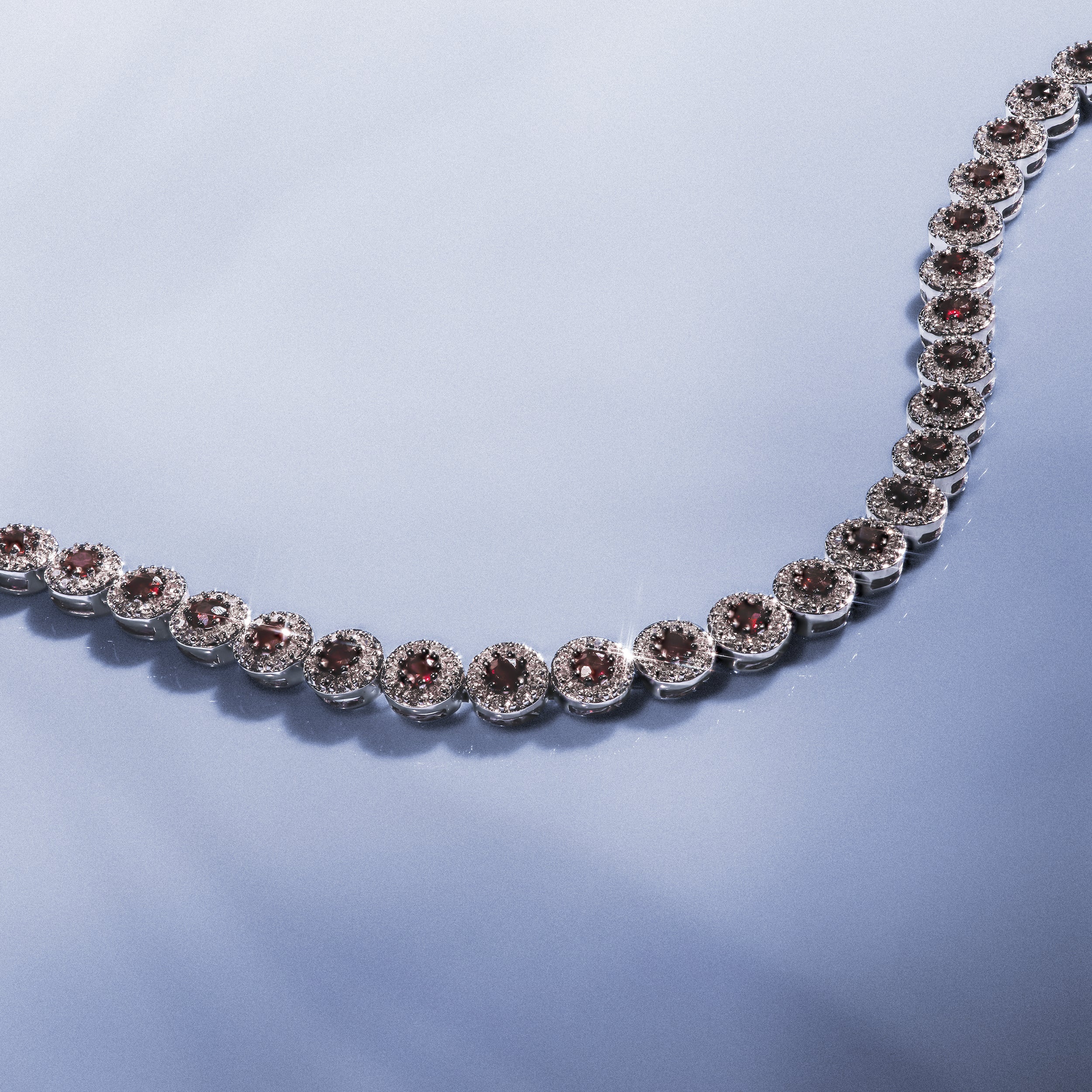 1.36ct Ruby and 1ct Diamond Stellato Bracelet in 9K White Gold - Image 4