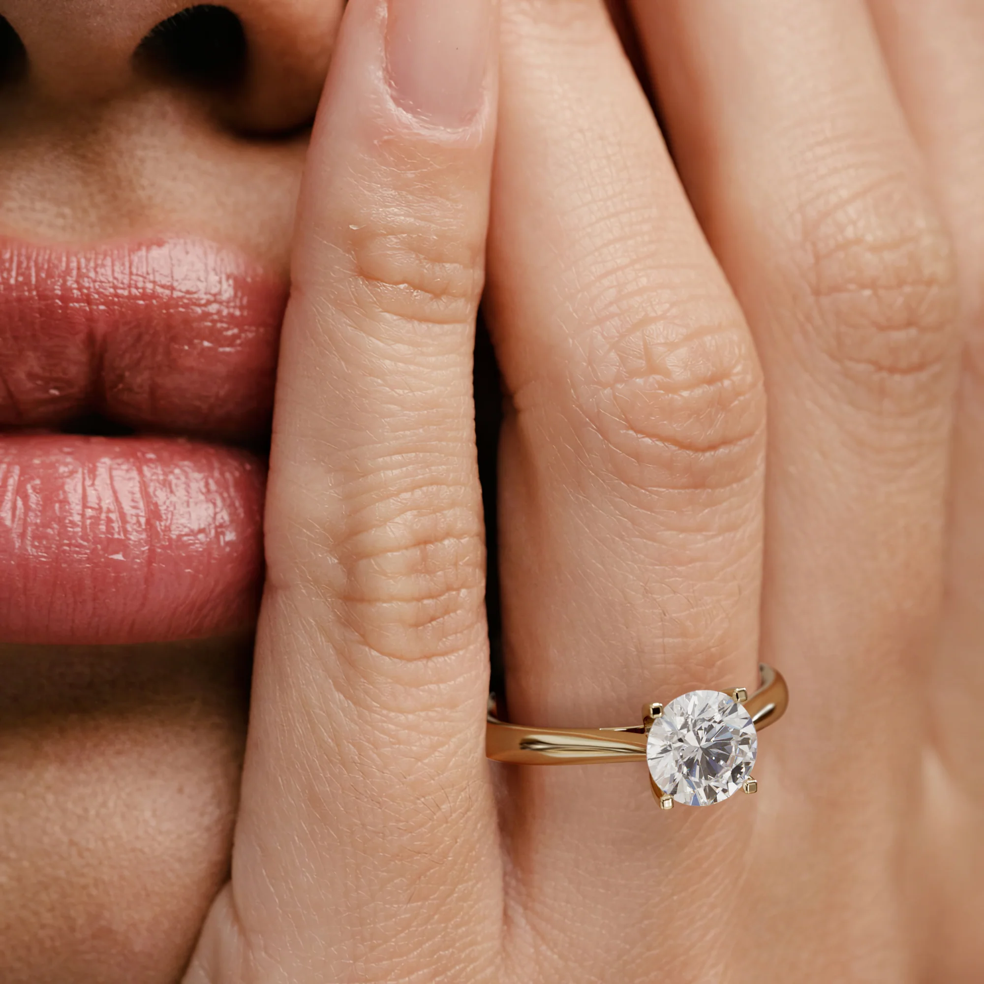 1.50ct Diamond Engagement Ring Grace Lab F/VS1 IGI Certified 18K Gold - Image 4
