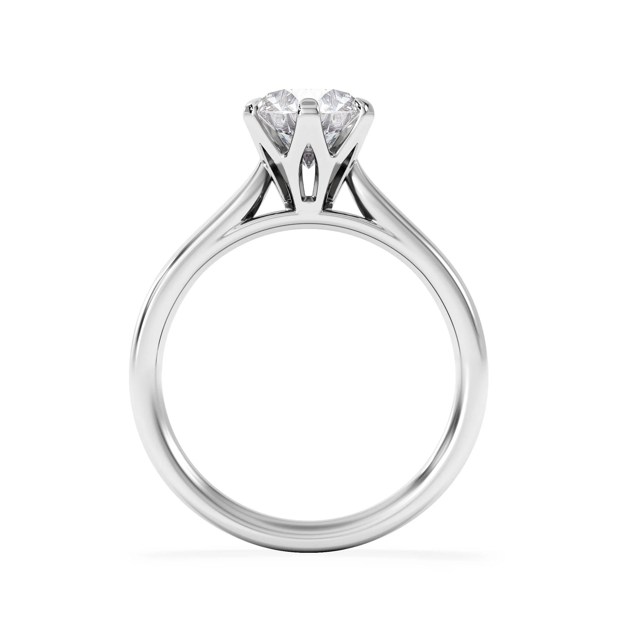 1.50Ct Diamond Engagement Ring High Set Chloe Lab F/VS1 18K White Gold - Image 3