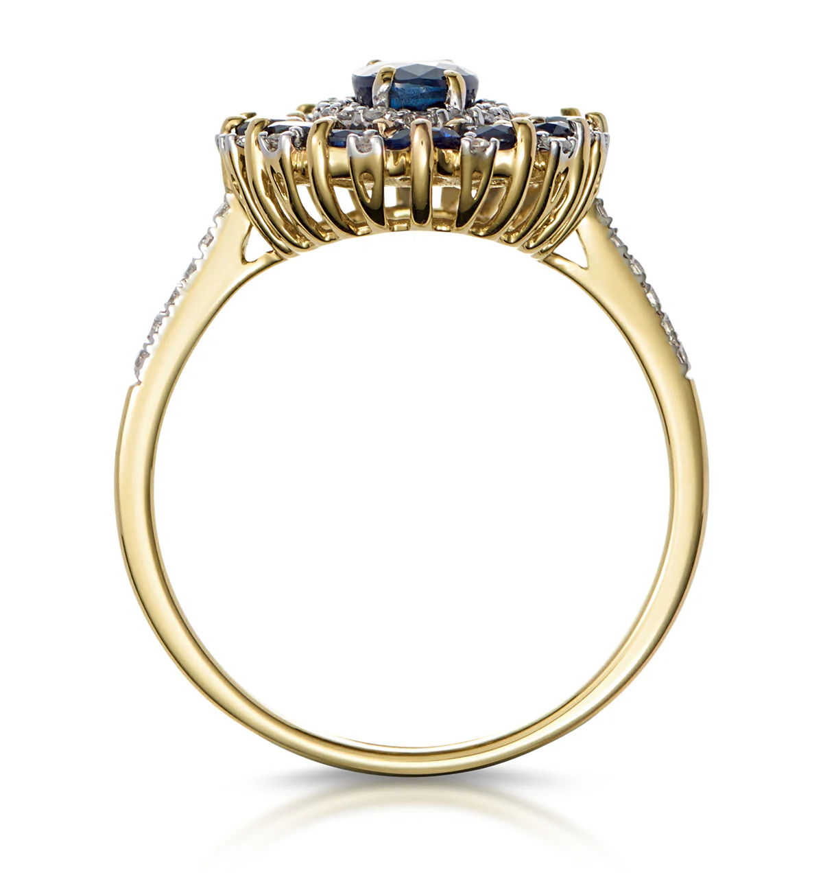 1.55ct Sapphire Asteria Collection Diamond Halo Ring in 18K Gold - Image 2