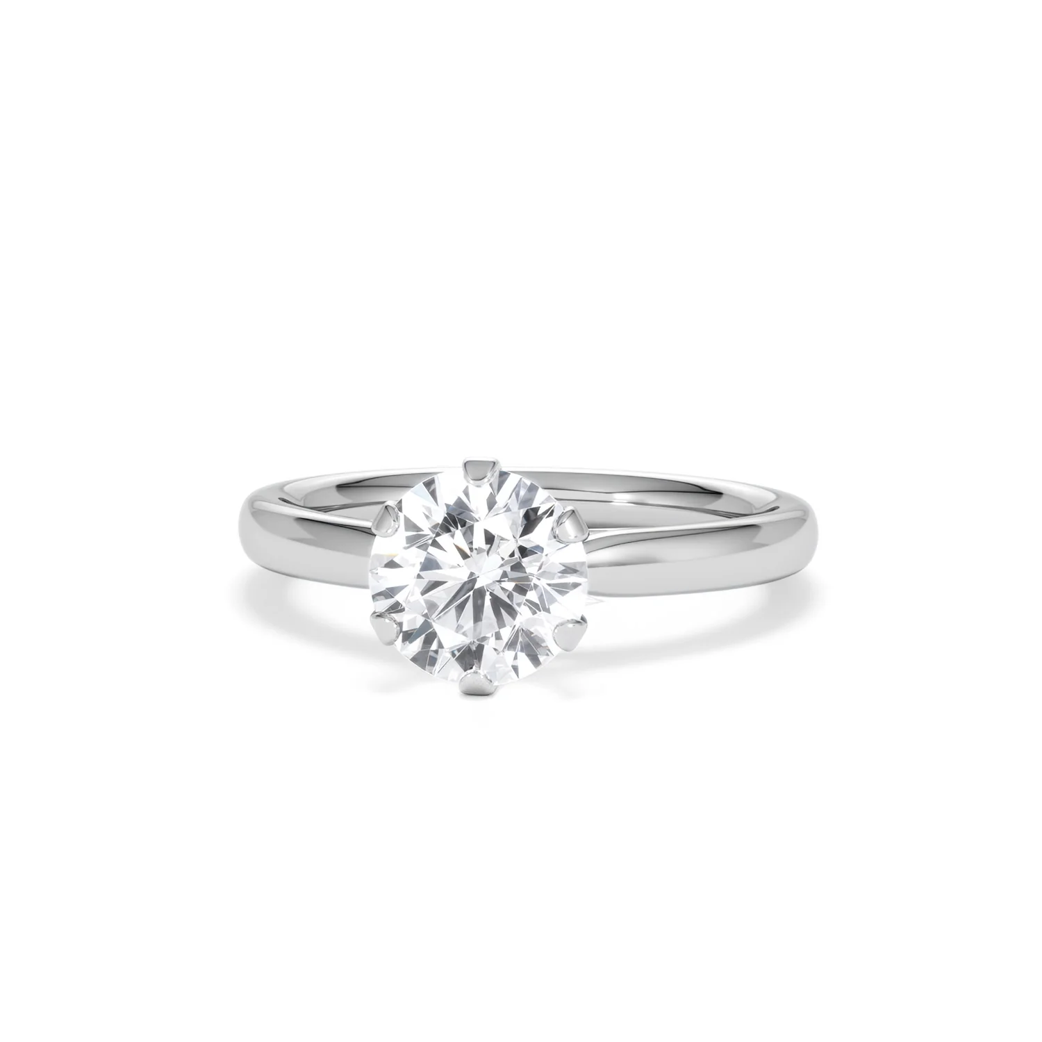 1.5ct Diamond Engagement Ring Low Set Chloe Lab F/VS1 18K White Gold - Image 86