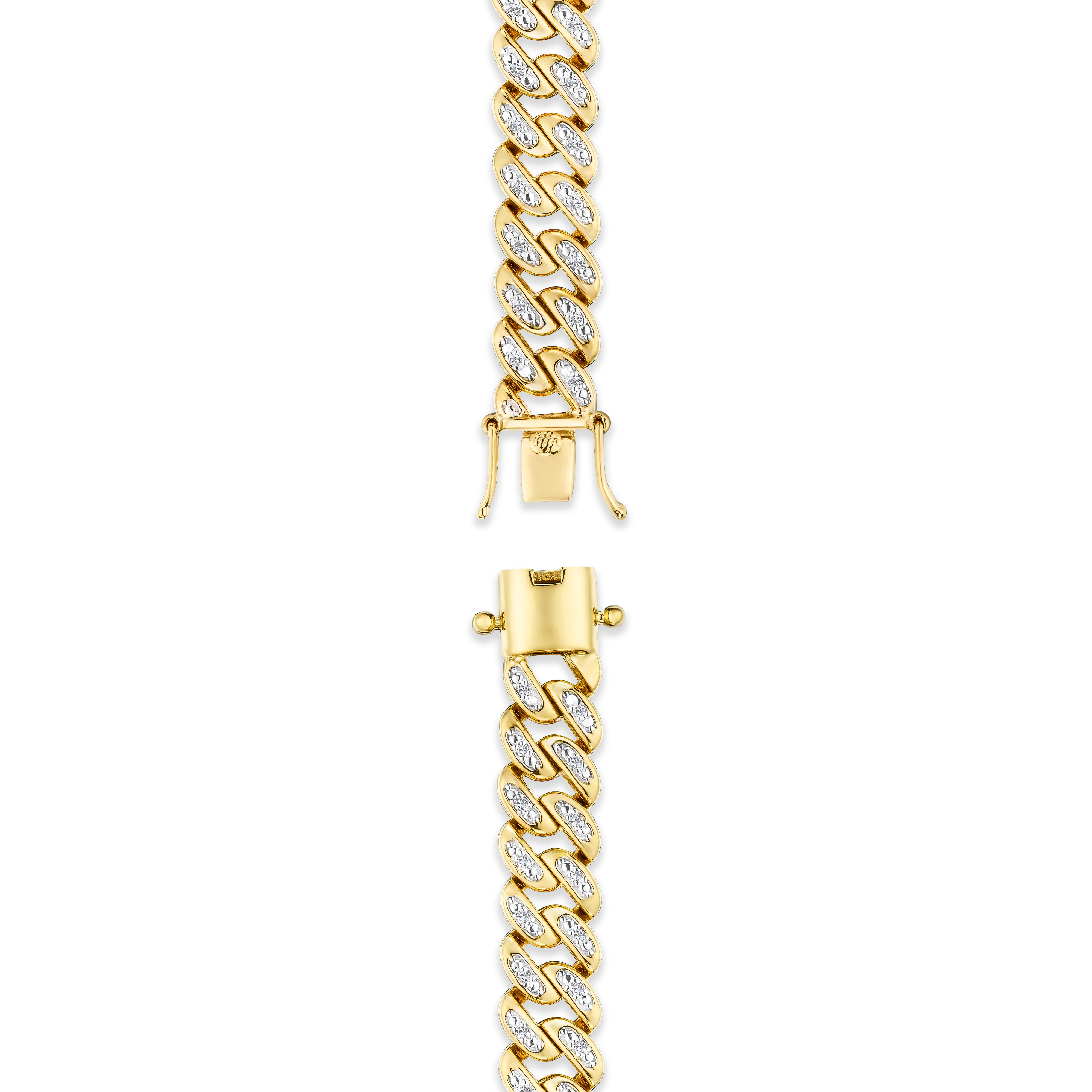 16 Inch Havana Cuban Lab Diamond Necklace 1ct Set in 18K Gold Vermeil - Image 3