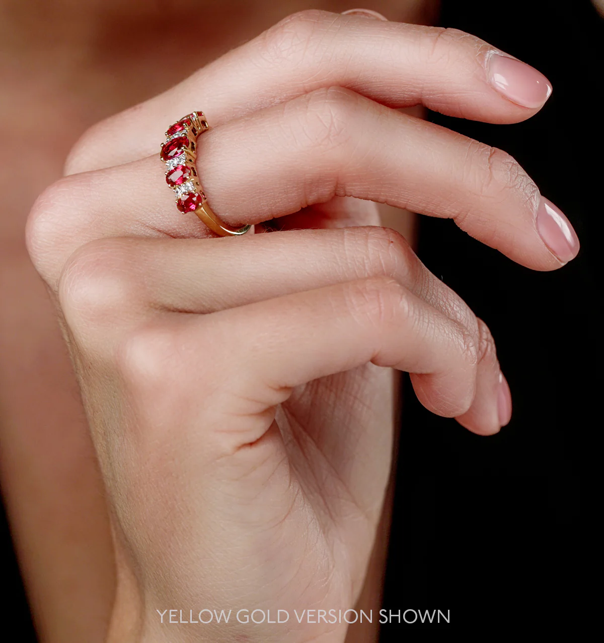 1.85ct Ruby and Diamond Eternity Ring 18KW Gold - Asteria Collection - Image 2