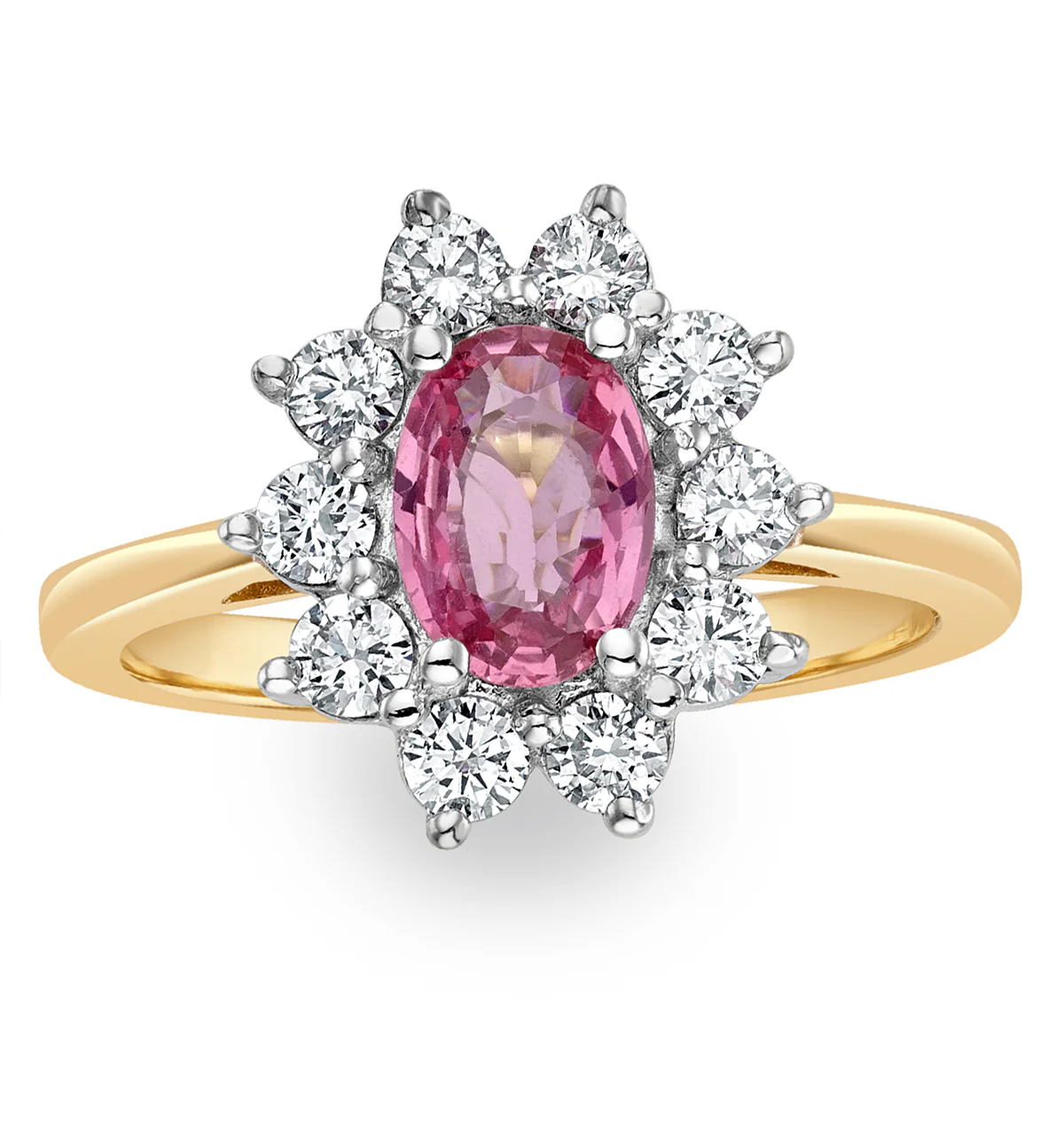 18K Gold 0.50ct Diamond and 1.05ct Pink Sapphire Ring - Image 2
