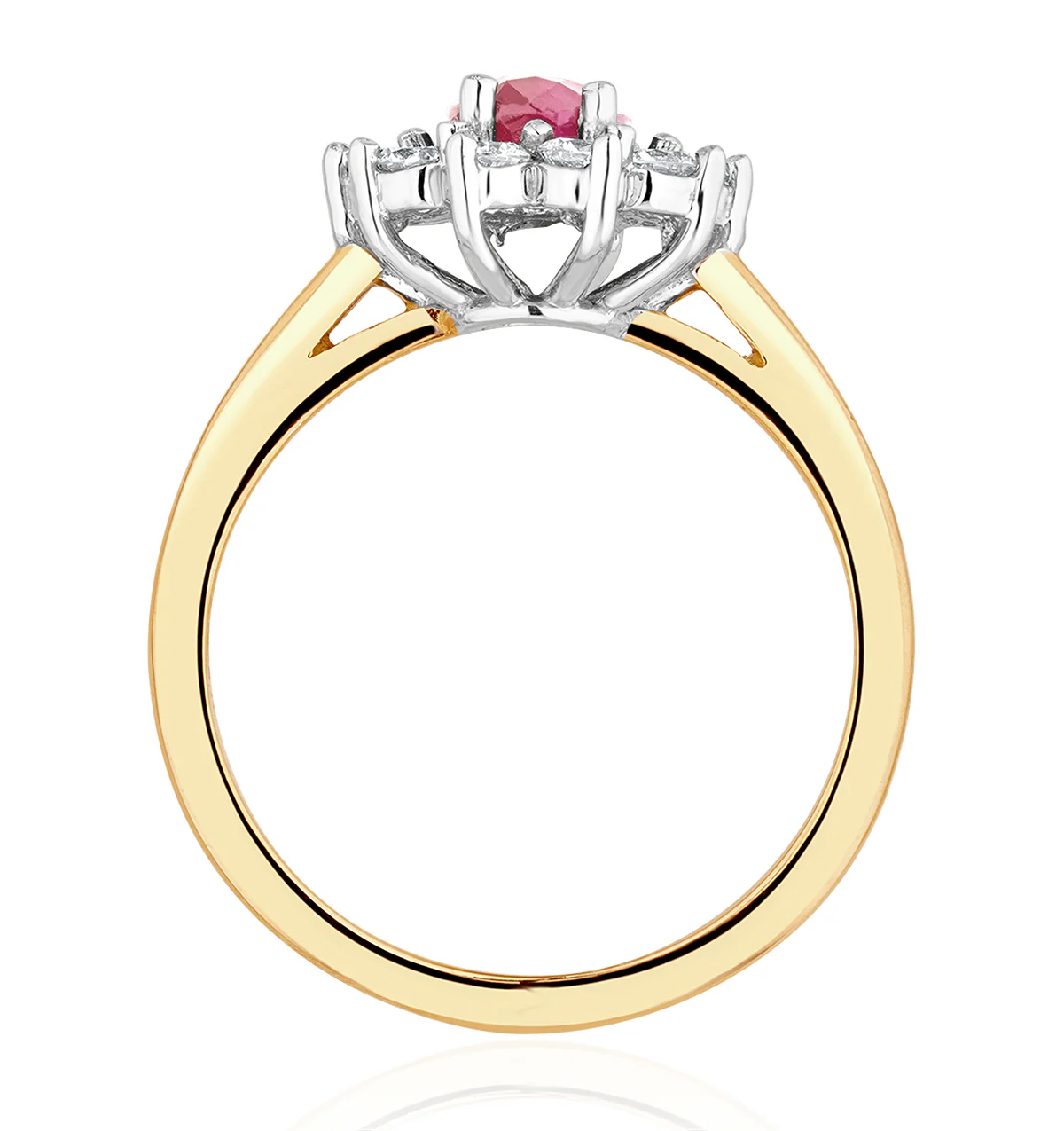 18K Gold 0.50ct Diamond and 1.05ct Pink Sapphire Ring - Image 3