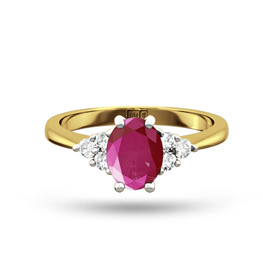 18K Gold 0.85ct Pink Sapphire and 0.12ct Diamond Ring - Image 2