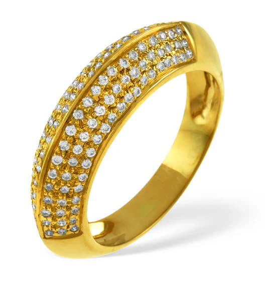 18K Gold Diamond Pave Ring 0.32ct H/si - Image 5