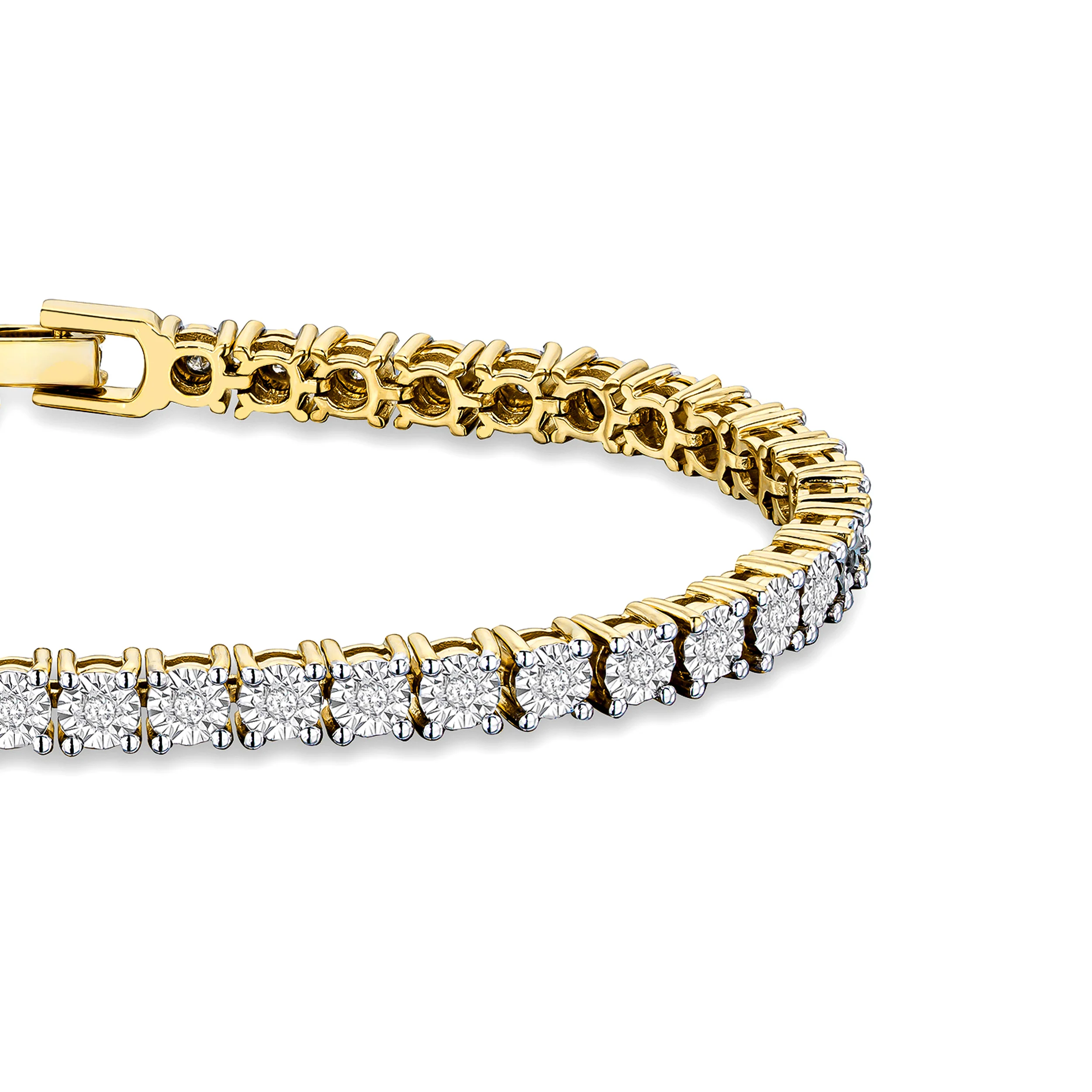 Brilliance 18K Gold Vermeil Diamond Set 0.57ct Tennis Bracelet - Image 3