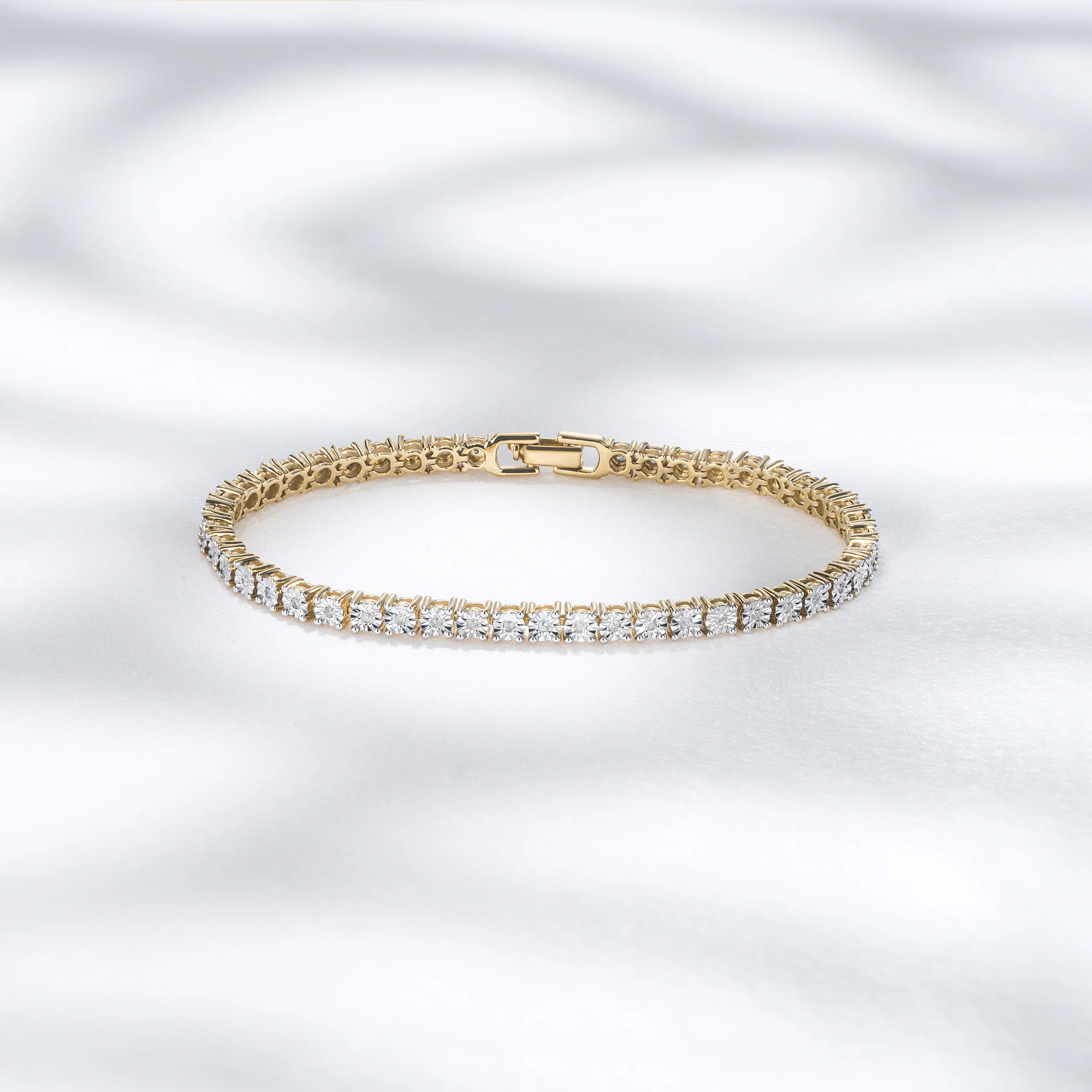 Brilliance 18K Gold Vermeil Diamond Set 0.57ct Tennis Bracelet - Image 6