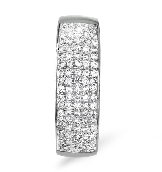 18K White Gold Diamond Pave Ring 0.45ct H/si - Image 2