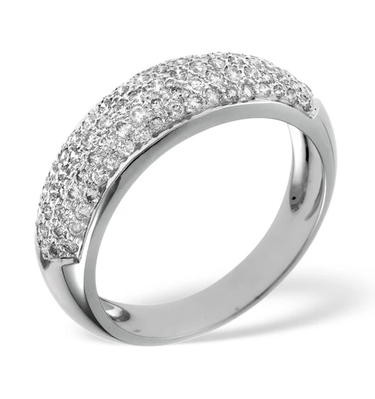 18K White Gold Diamond Pave Ring 0.64ct H/si - Image 2