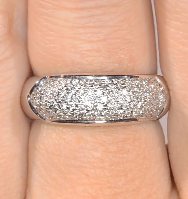 18K White Gold Diamond Pave Ring 0.64ct H/si - Image 4