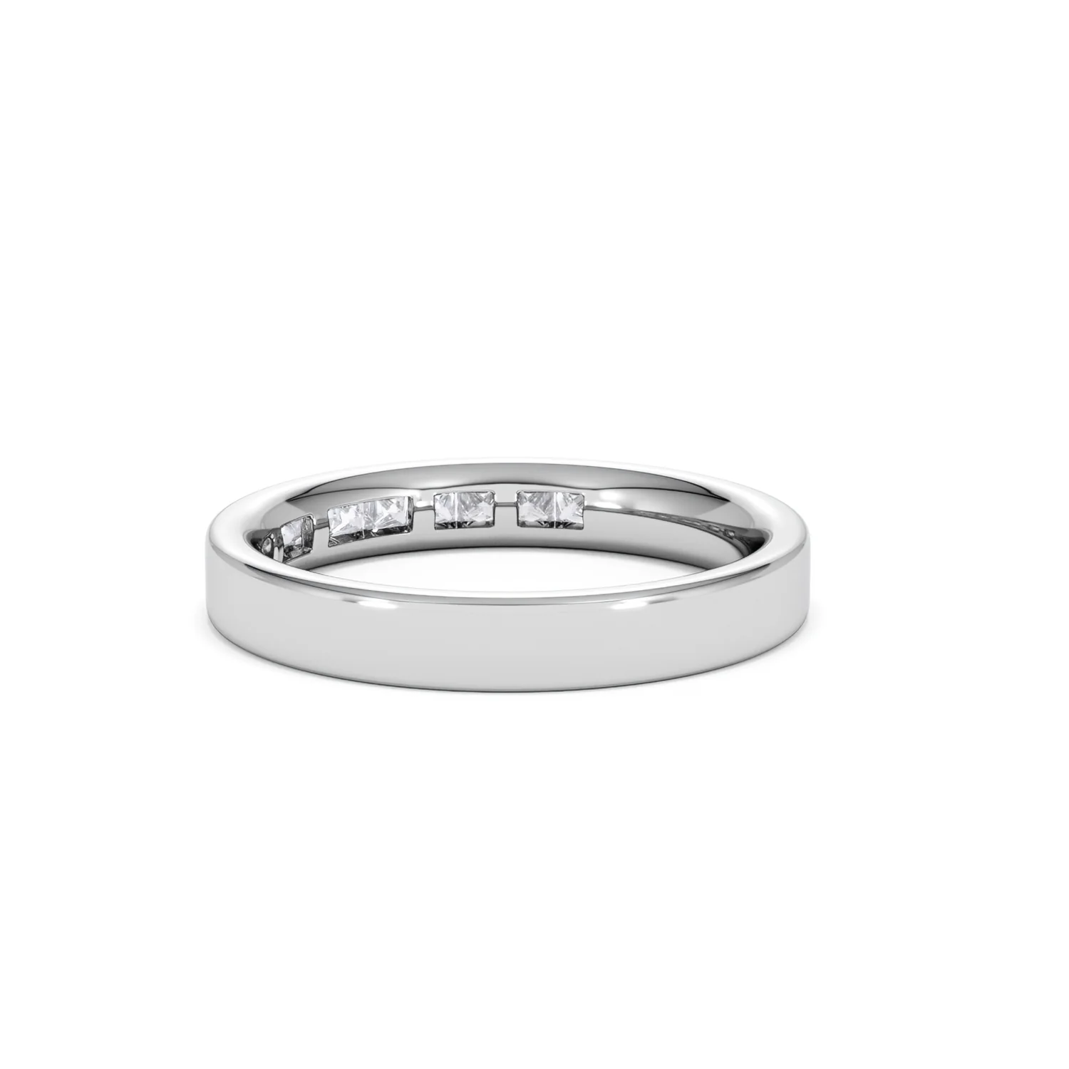 18K White Gold Princess Diamond Half Eternity Ring 0.50CT G/VS - Image 56